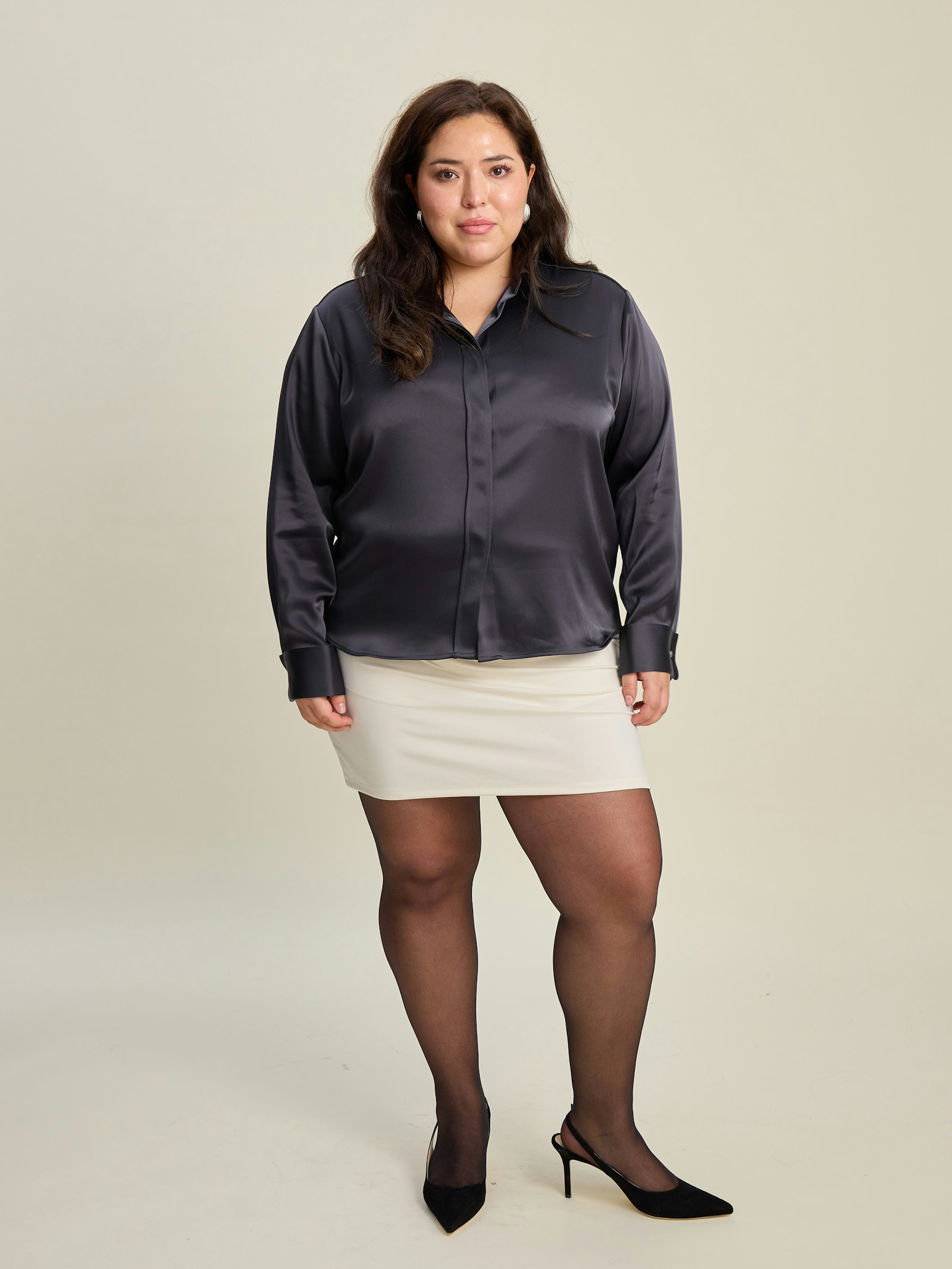 Satin Shirt Anthracite