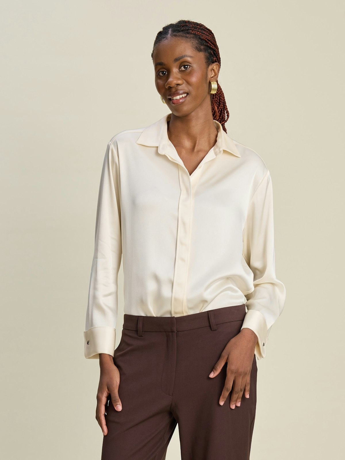 Satin Shirt Ivory