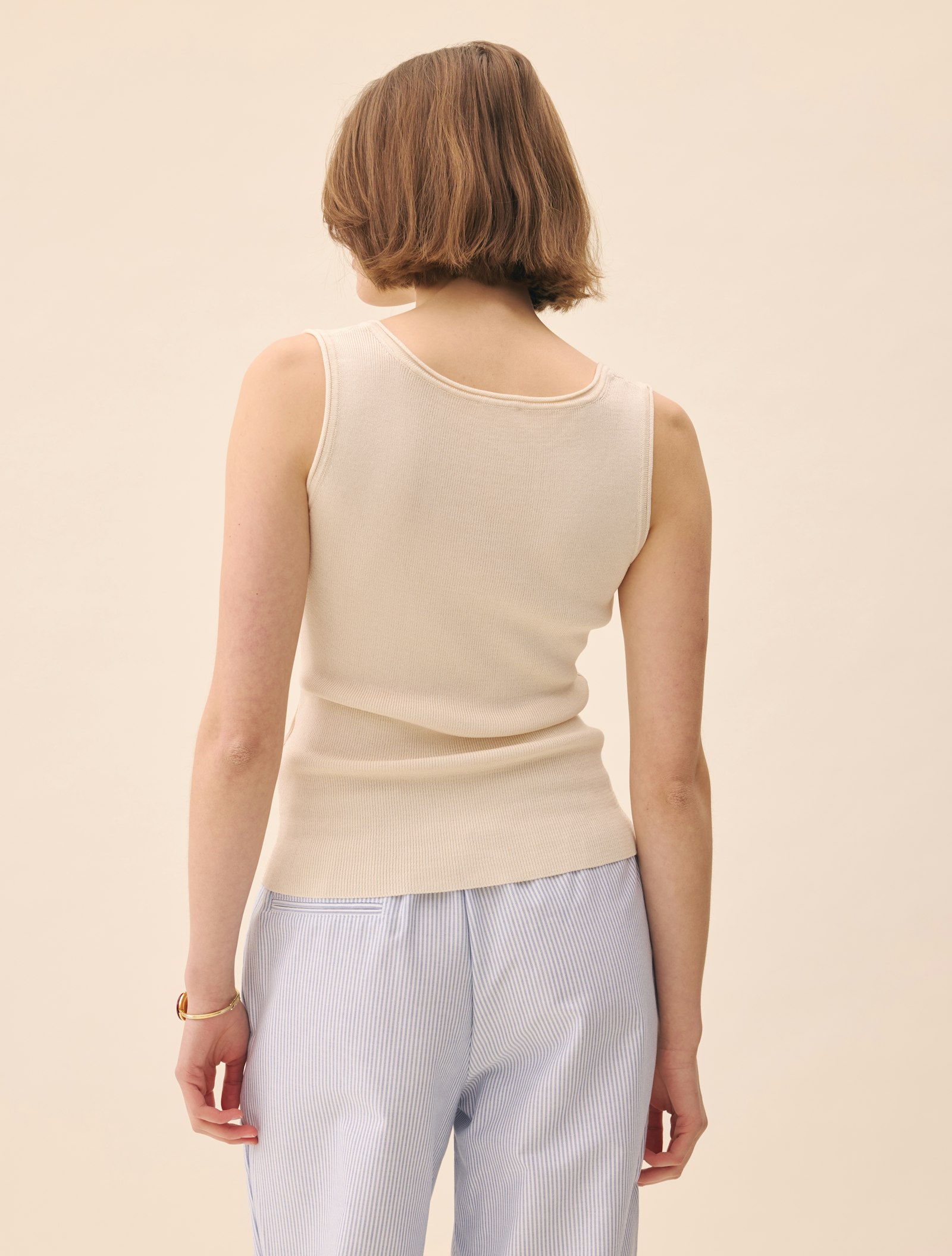 Knitted Tank Top Ivory