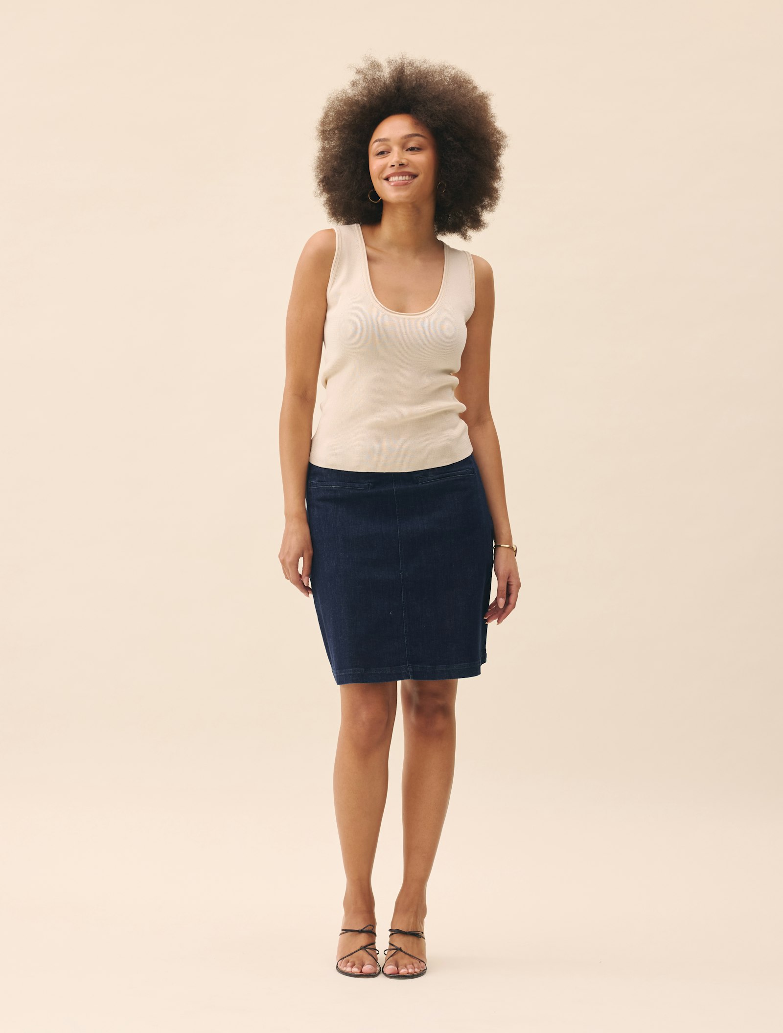 Knitted Tank Top Ivory