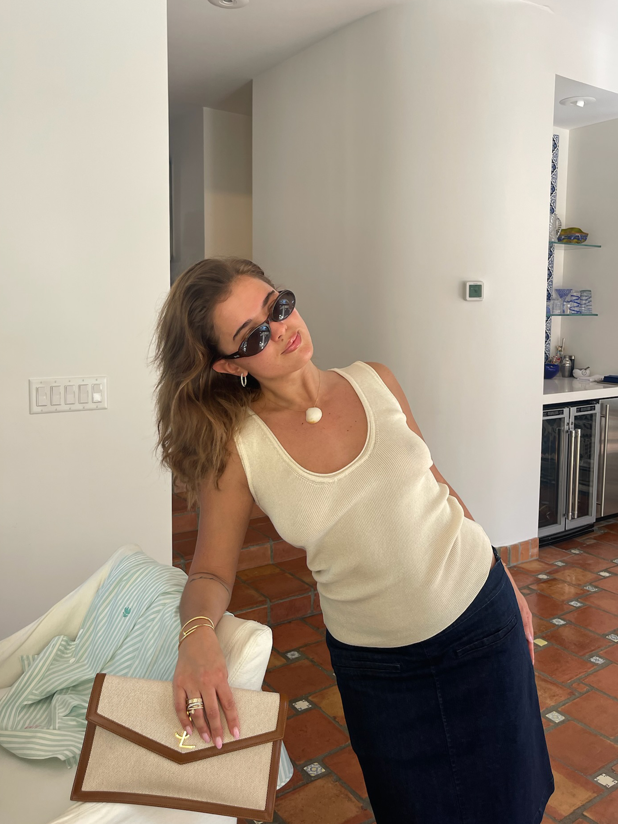 Knitted Tank Top Ivory - Ivory | Djerf Avenue