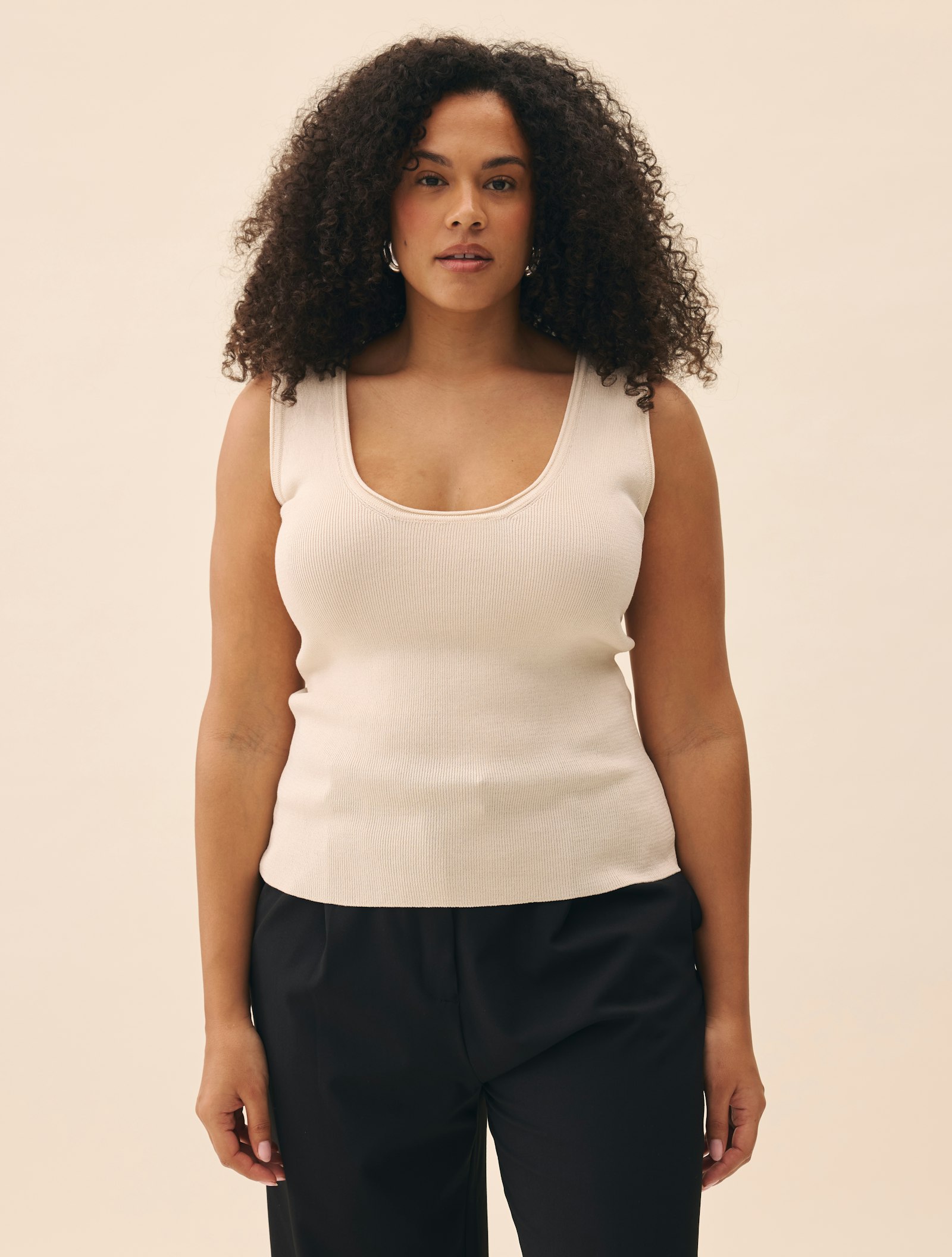Knitted Tank Top Ivory