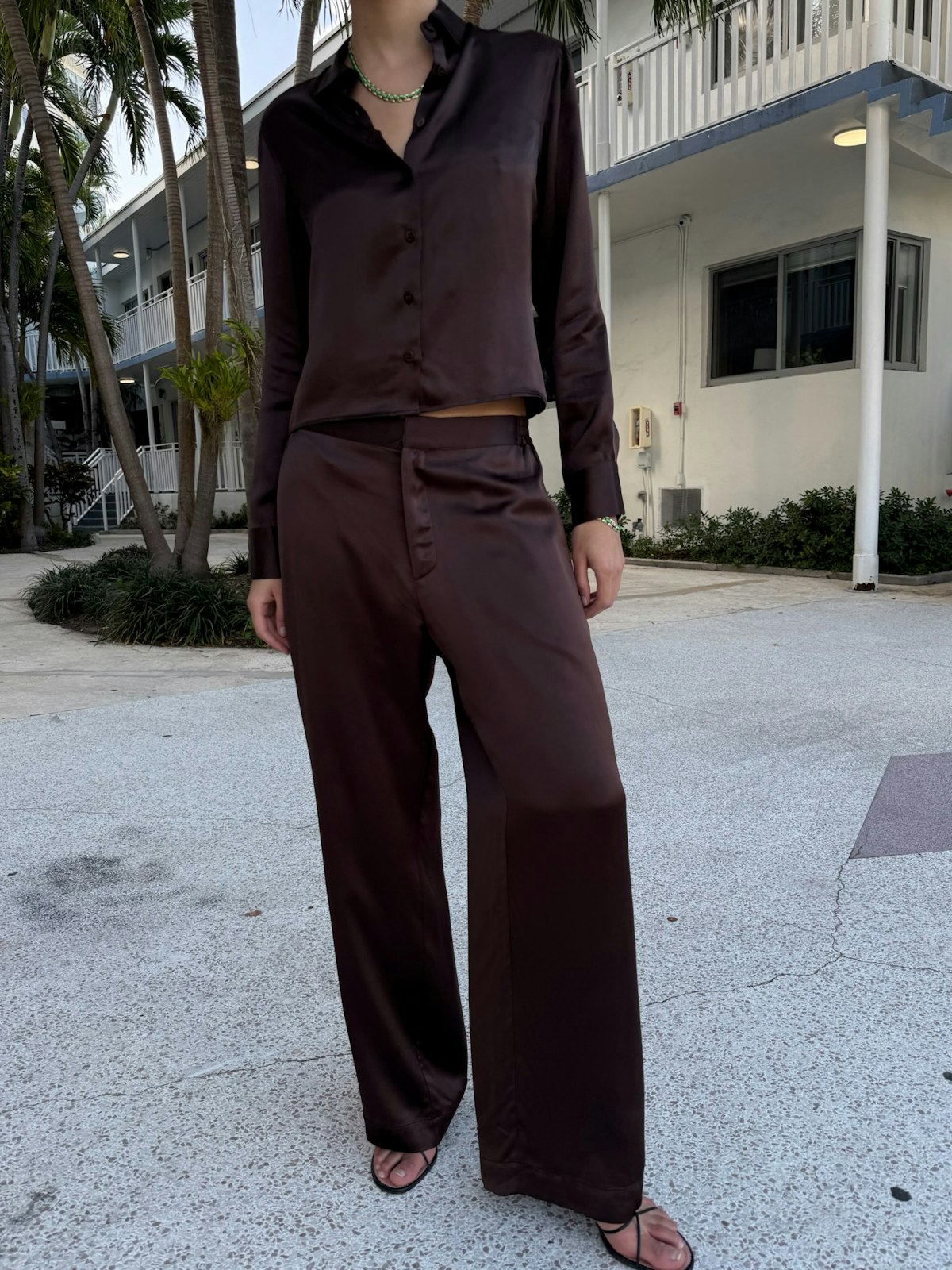 Satin Viscose Pants Tall