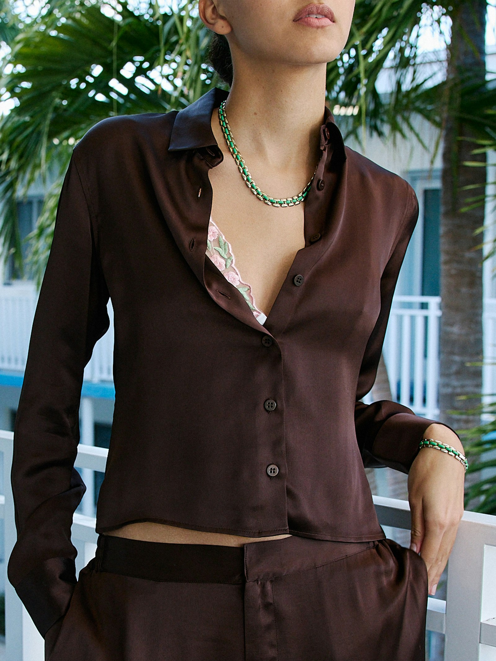 Little Viscose Shirt Dark Mocha