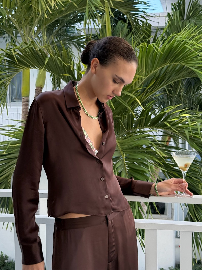 Little Viscose Shirt Dark Mocha