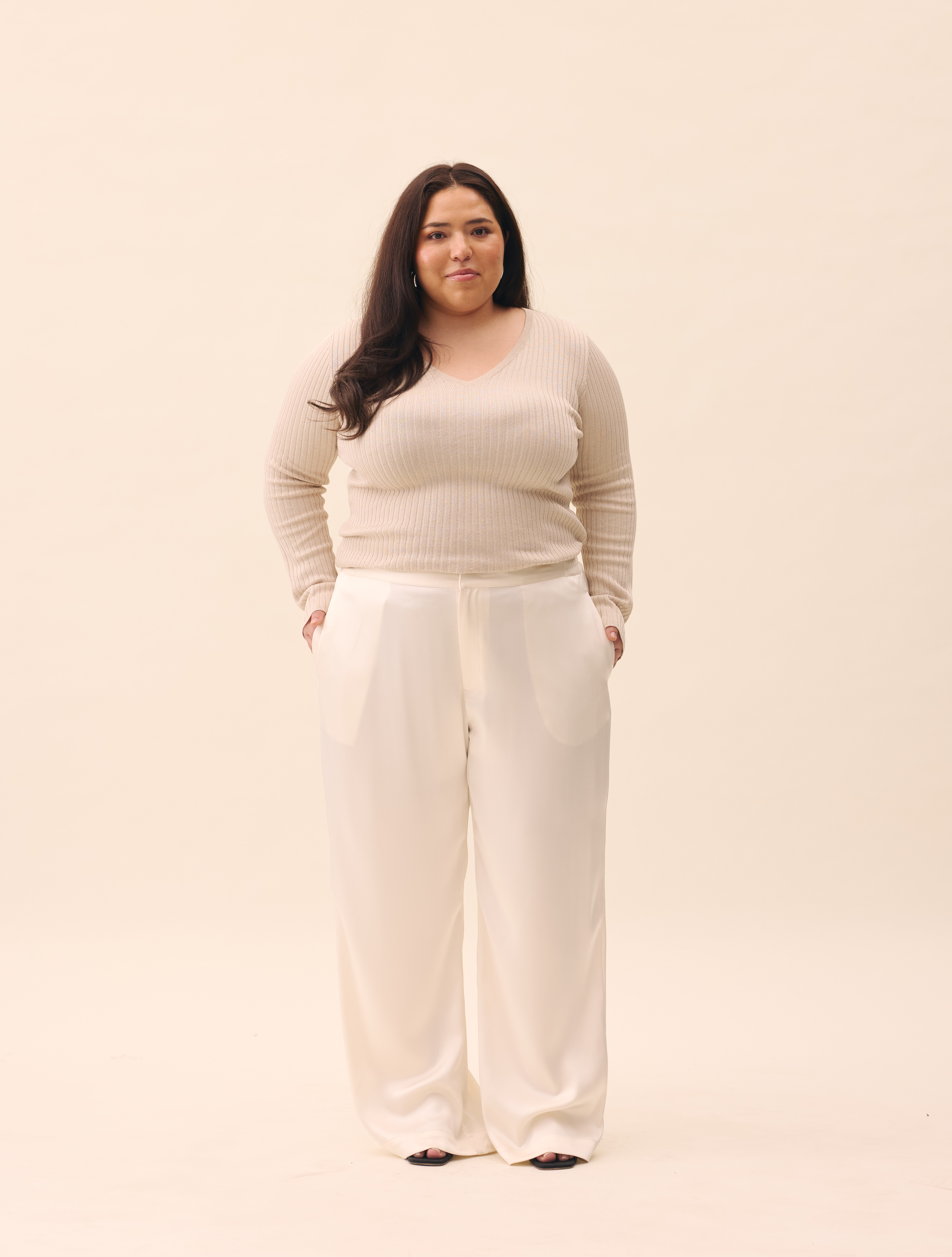 【oan】Syners Ivory Pants Petite Studio's Alanis Pants in Ivory - Petite Clothing for