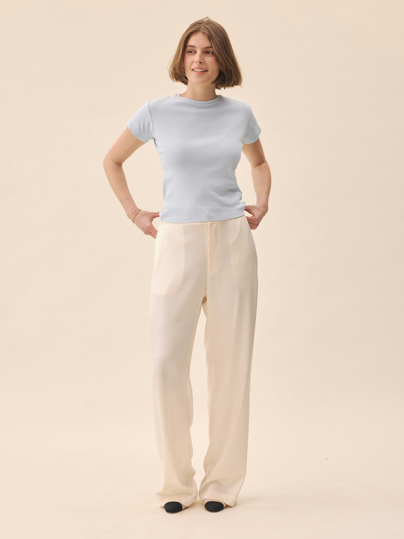Satin Pants Ivory