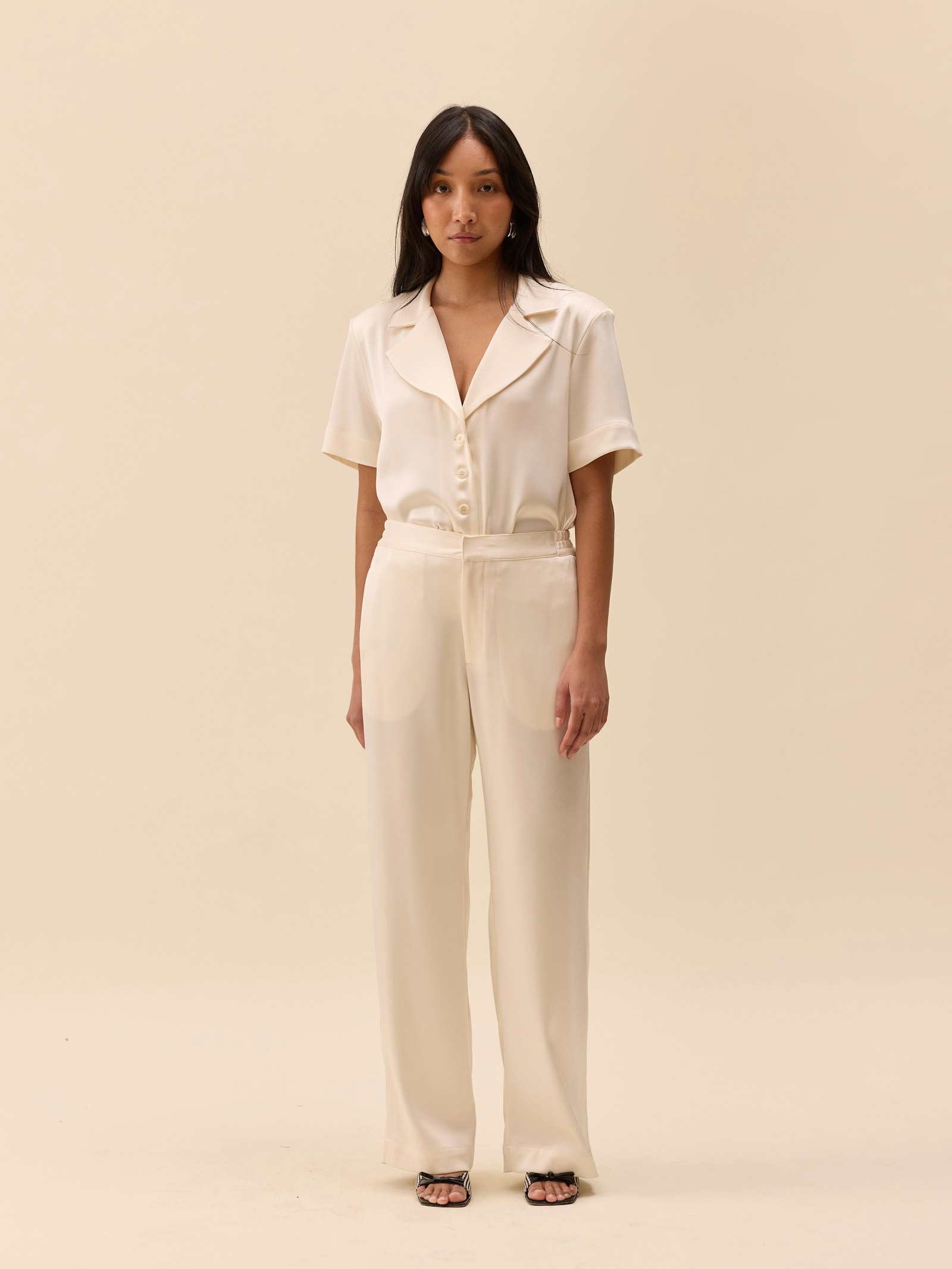 Satin Pants Ivory