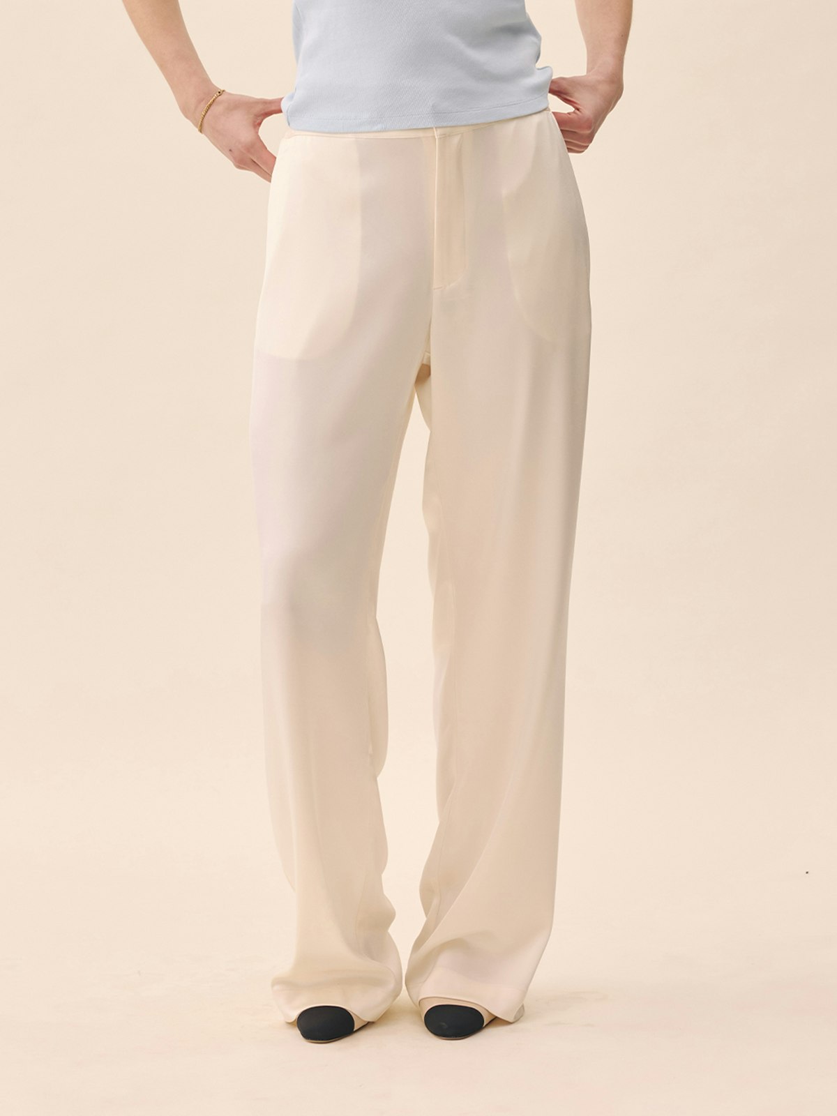 Satin Pants Ivory