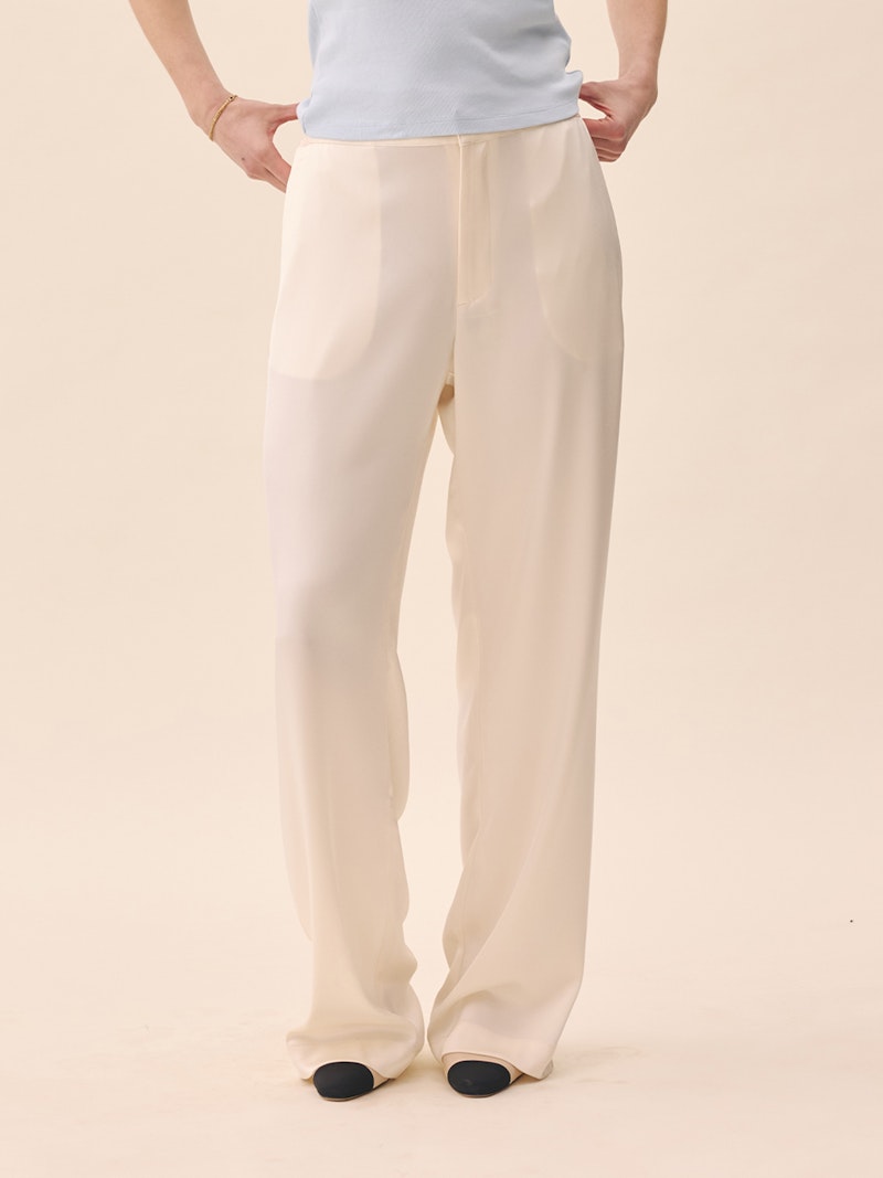 Satin Pants Ivory