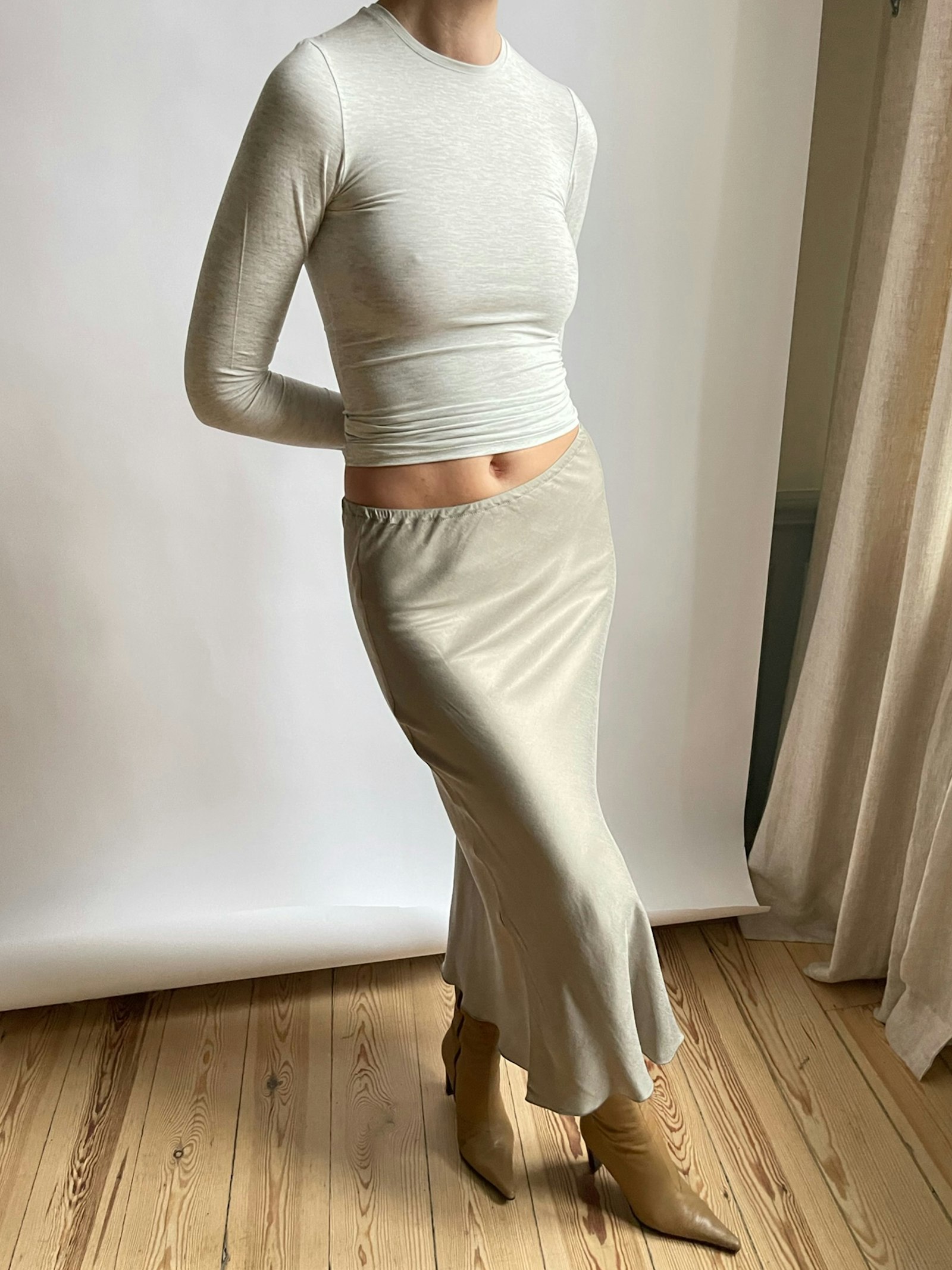 Daily Long Sleeve Top Grey Melange