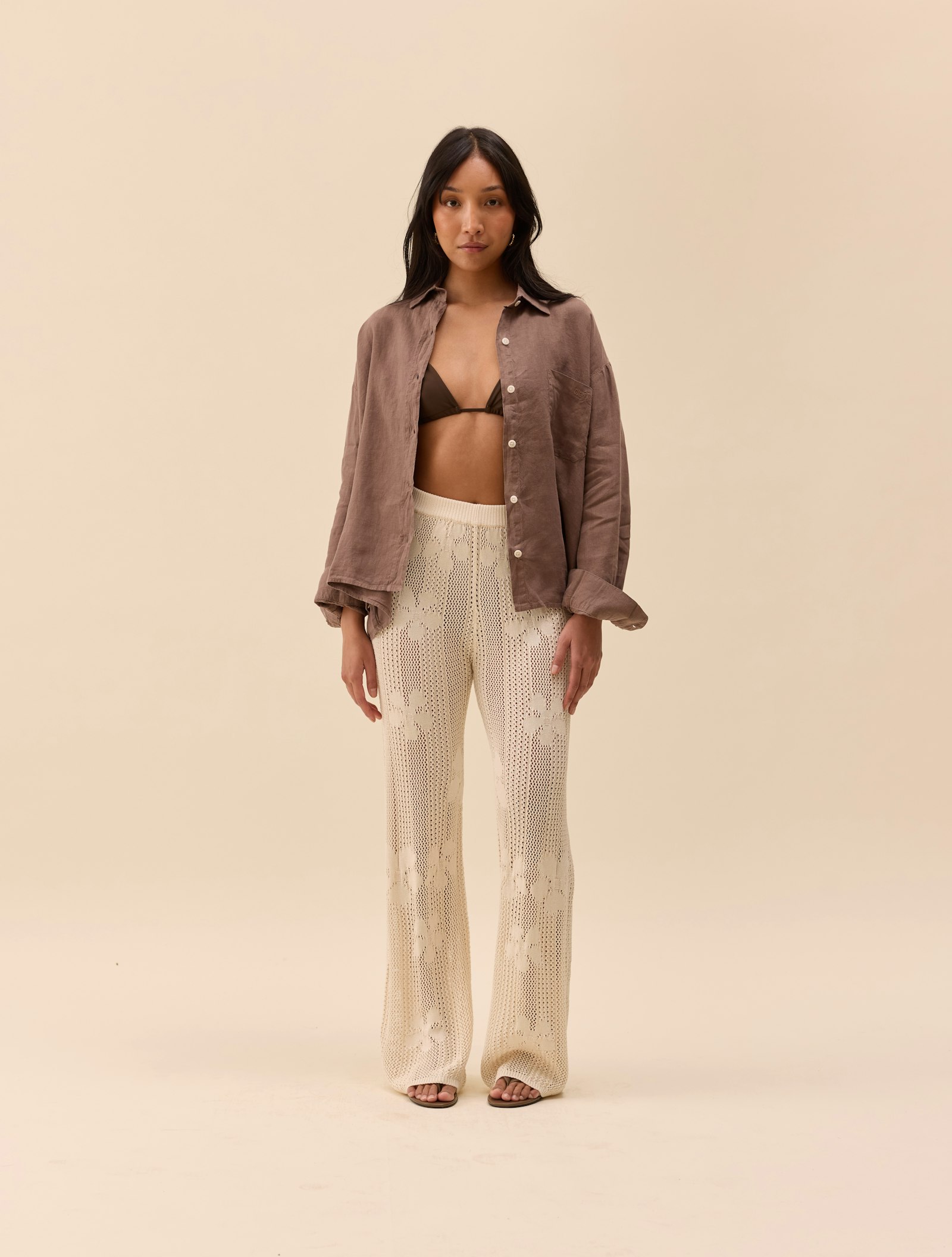 Flower Pants Ivory