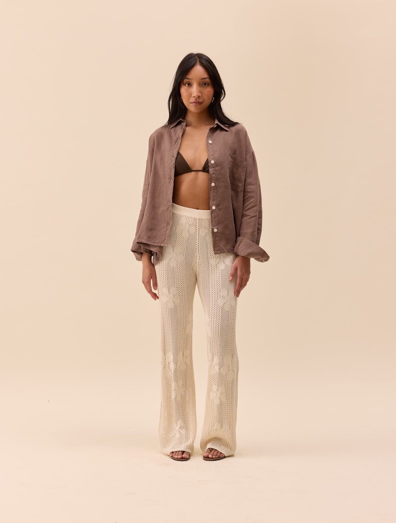 Flower Pants Ivory