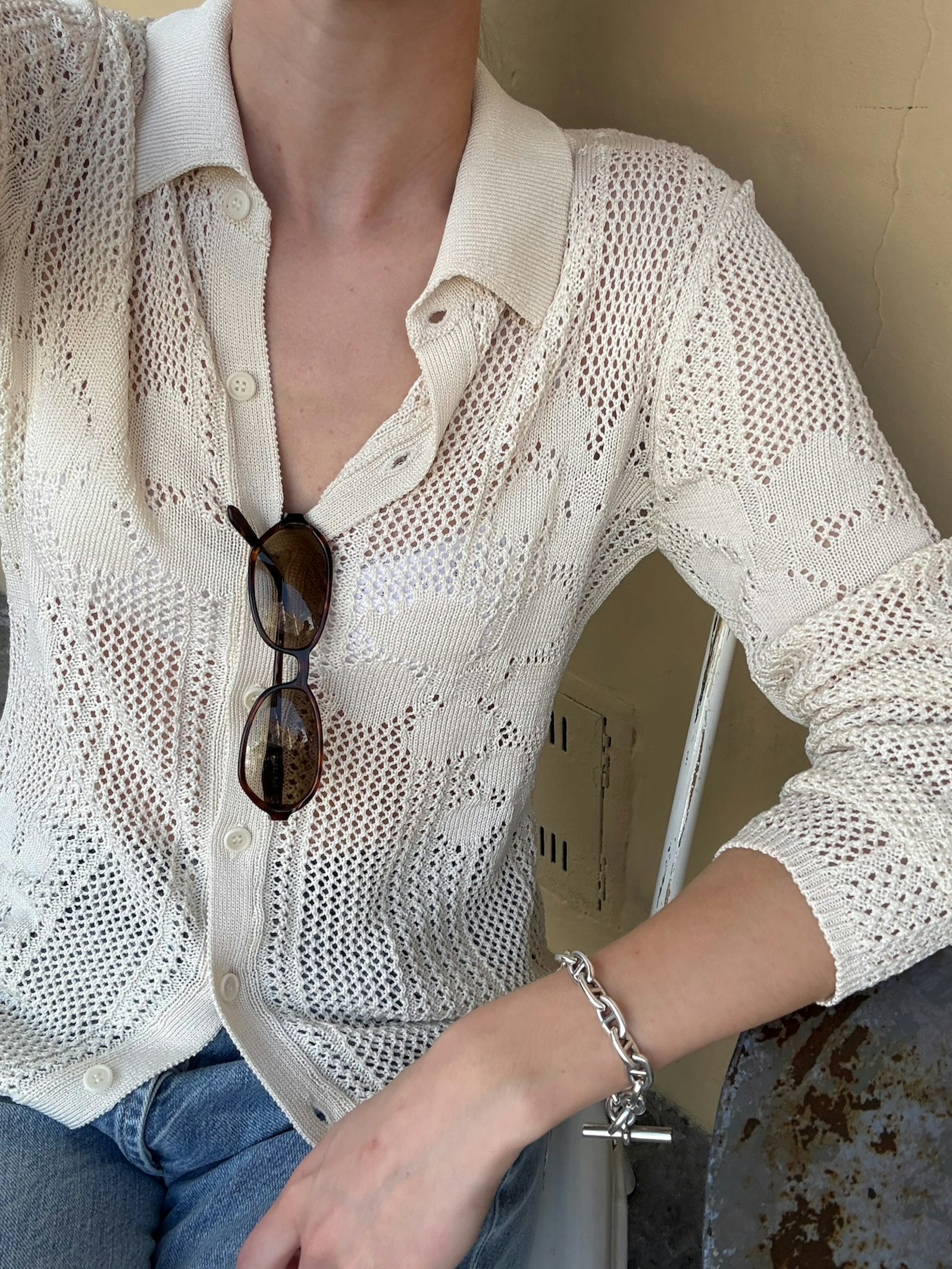 Flower Shirt Ivory