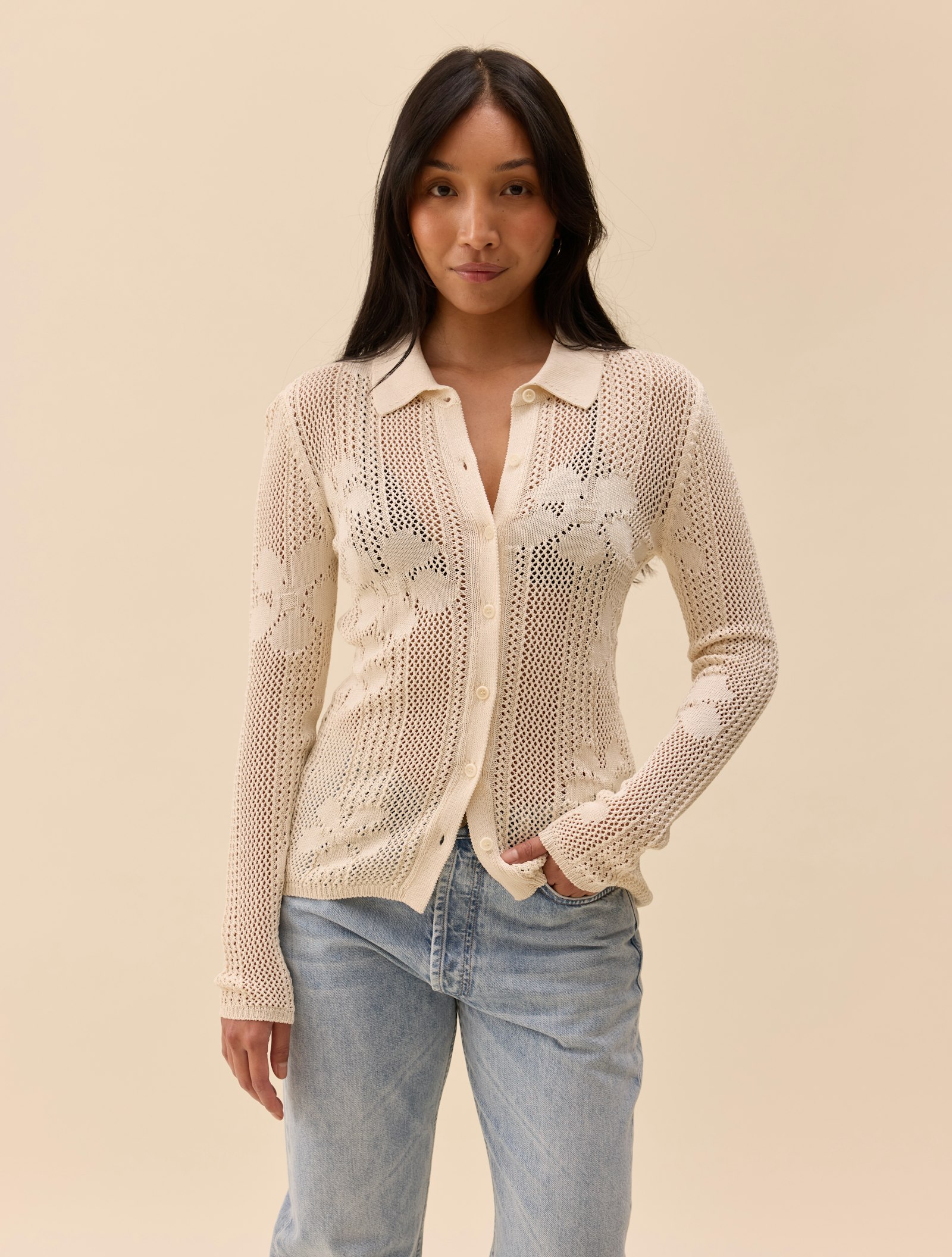 Flower Shirt Ivory