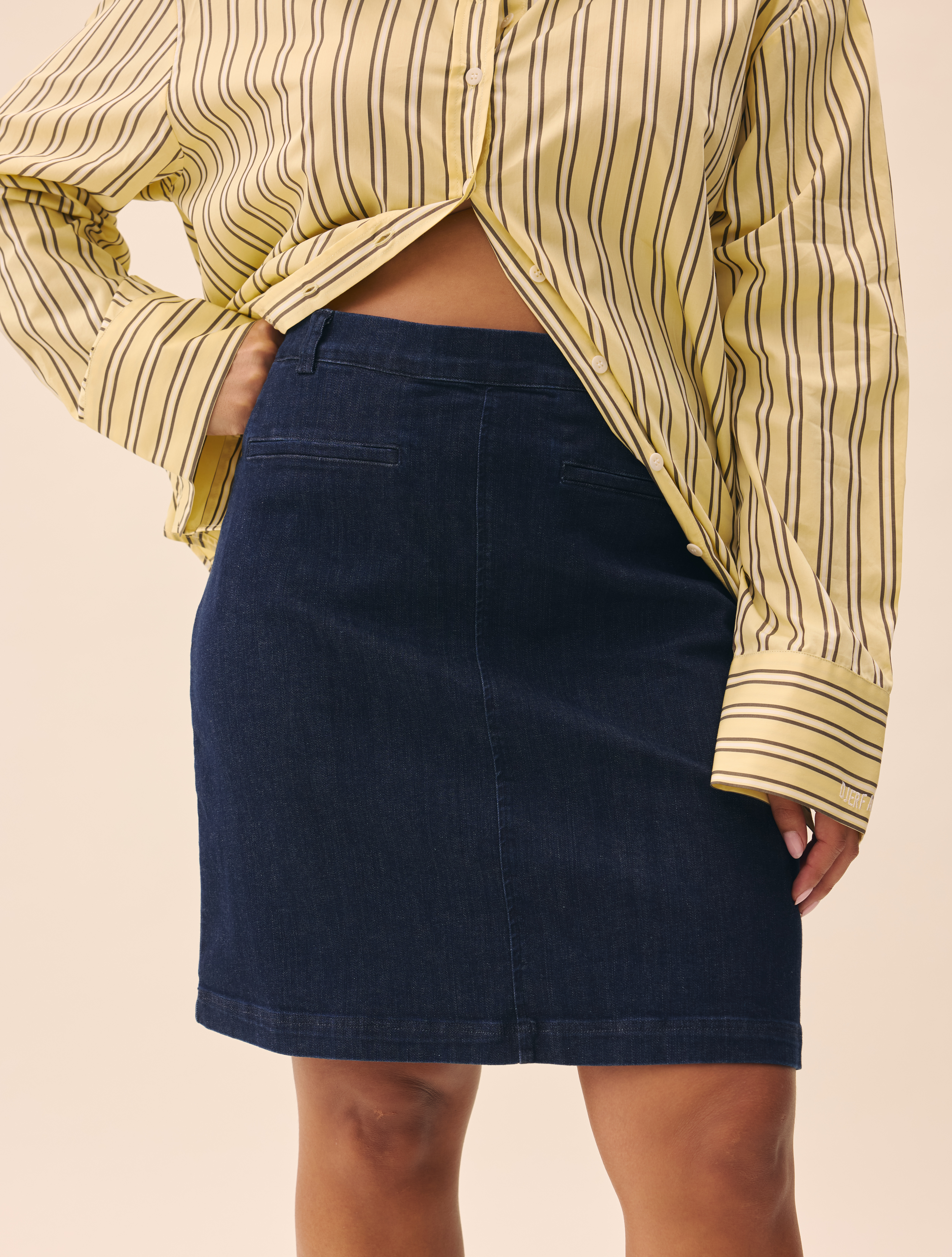 Denim A-line Skirt Midnight Blue - Midnight Blue | Djerf Avenue Denim A-line Skirt Midnight Blue - Midnight Blue | Djerf Avenue