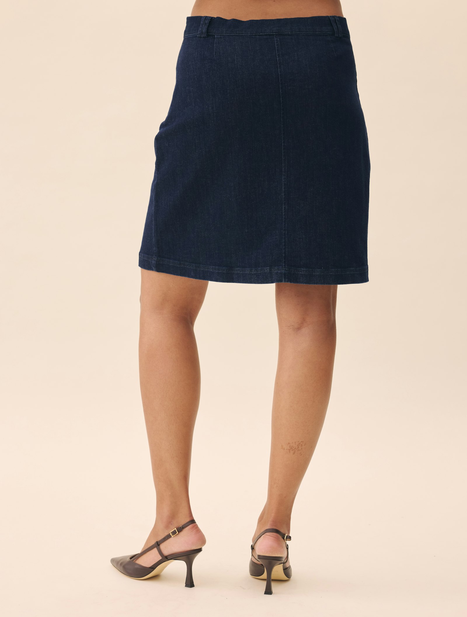 Denim A-line Skirt Midnight Blue