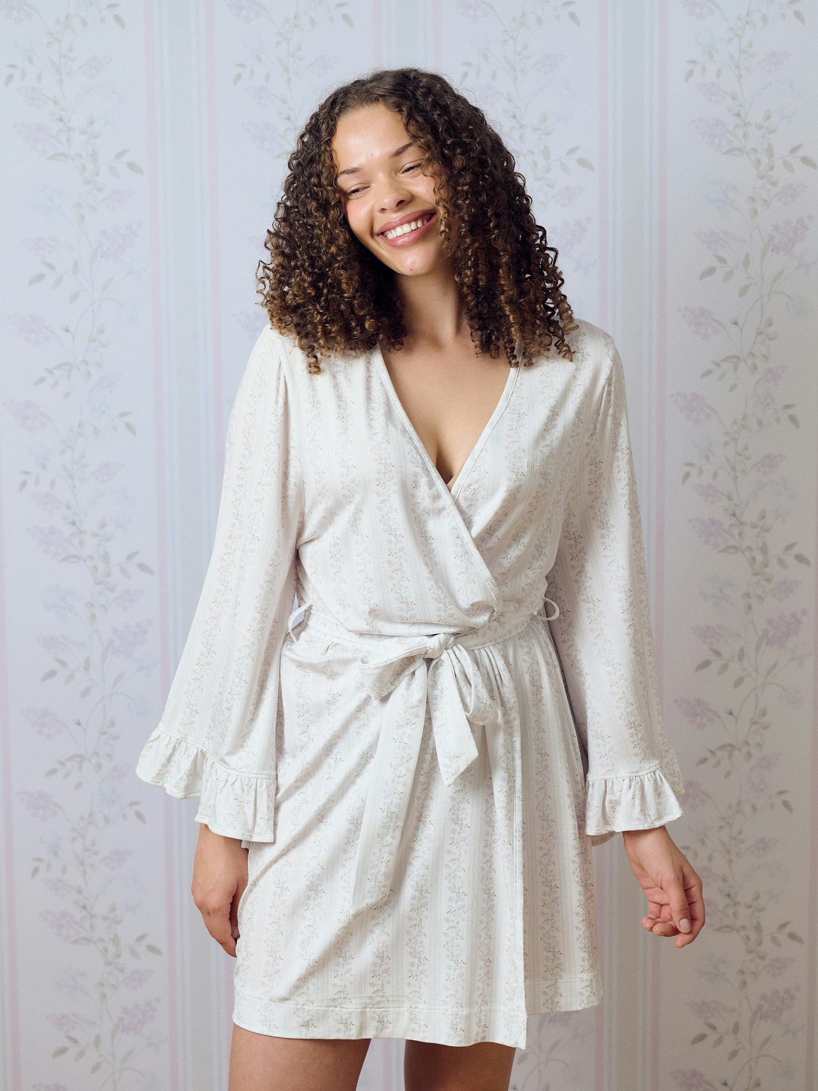 Go Slow Short Robe Lilac Dreams