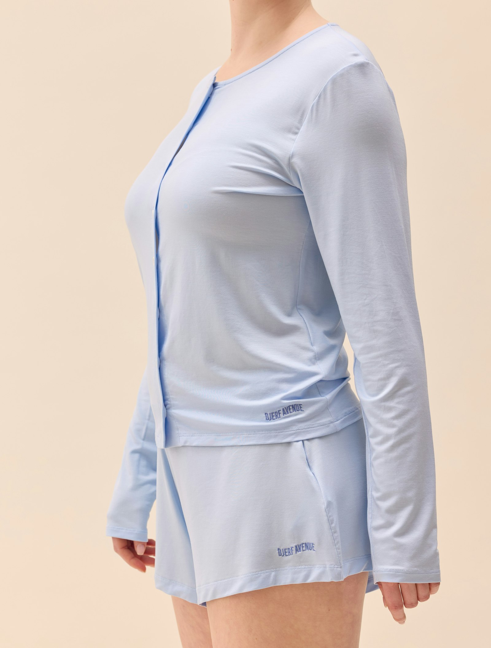 Go Slow Buttoned Top Blue