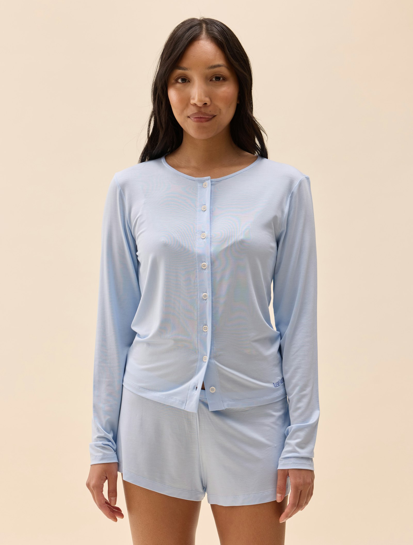Go Slow Buttoned Top Blue