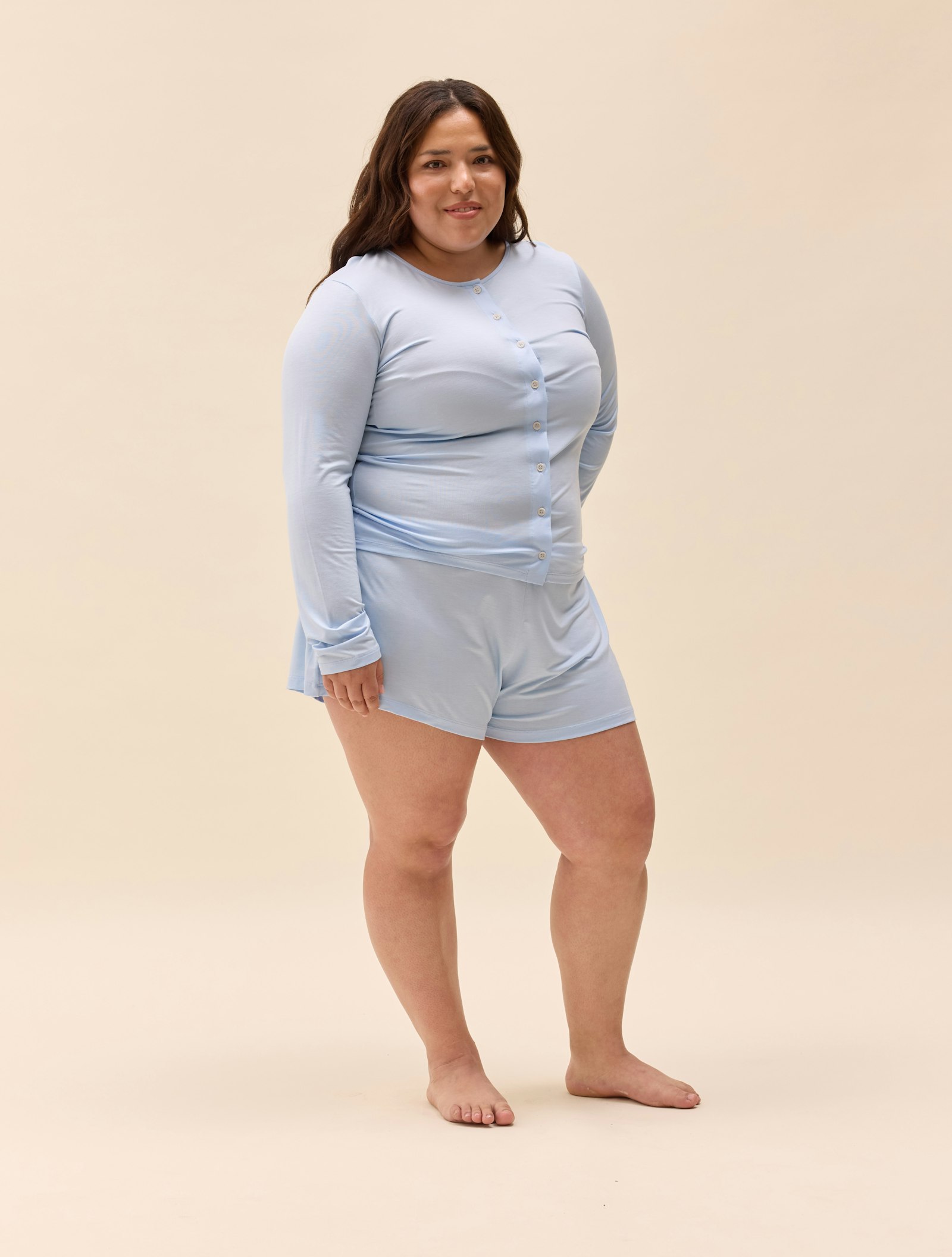 Go Slow Buttoned Top Blue