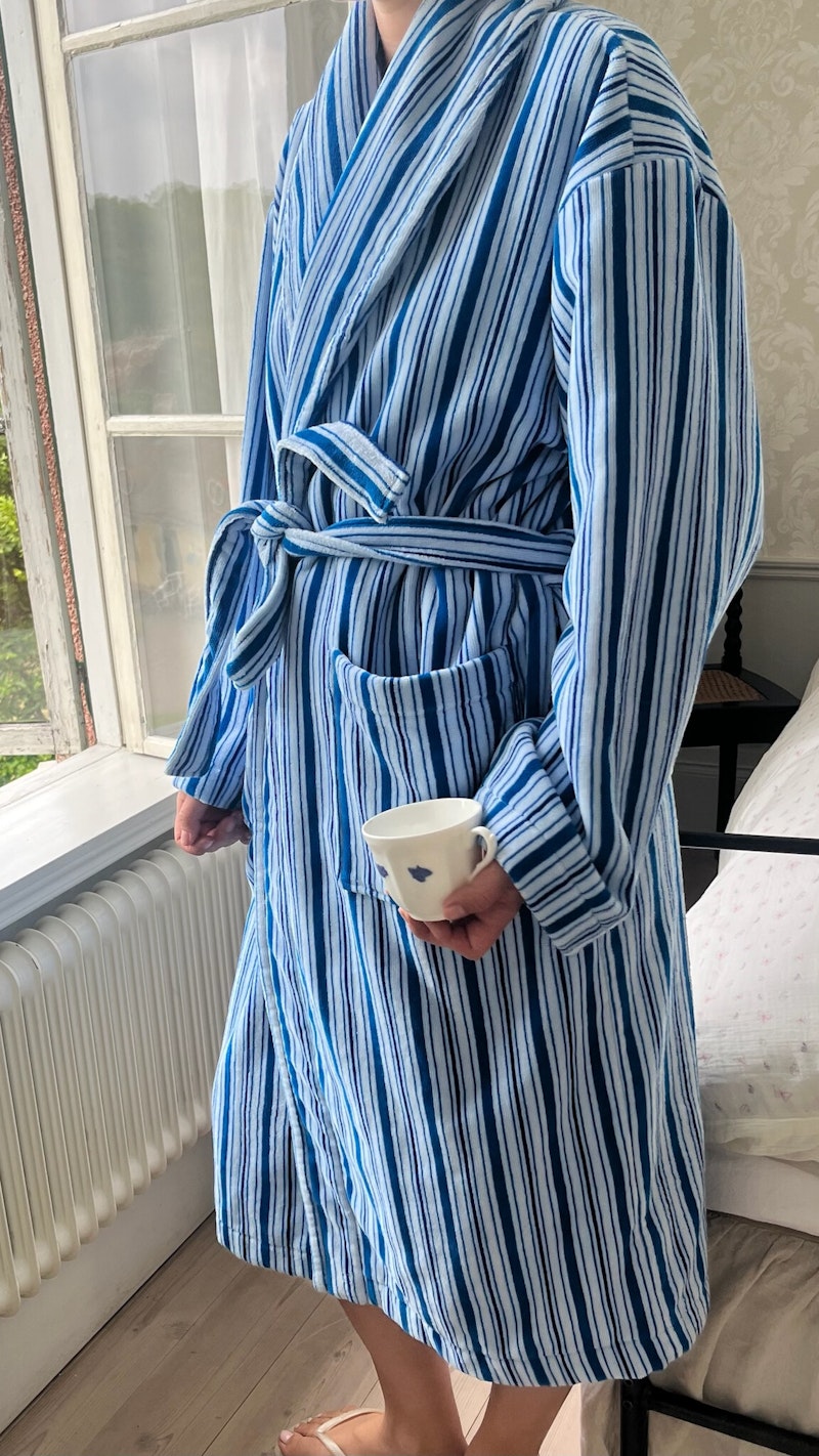 Essential Robe Blue Stripe