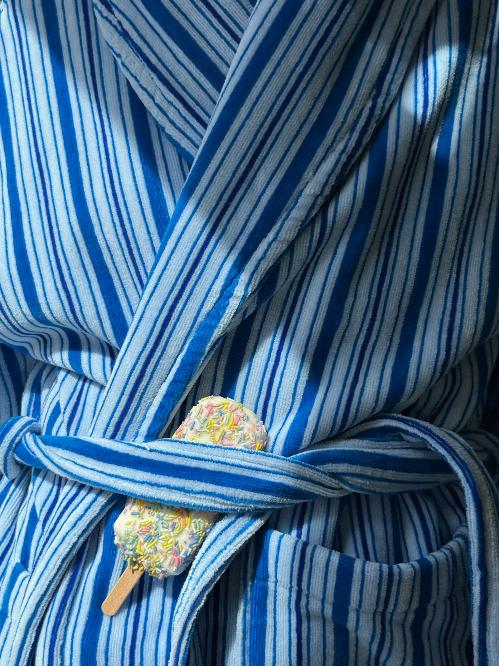 Essential Robe Blue Stripe