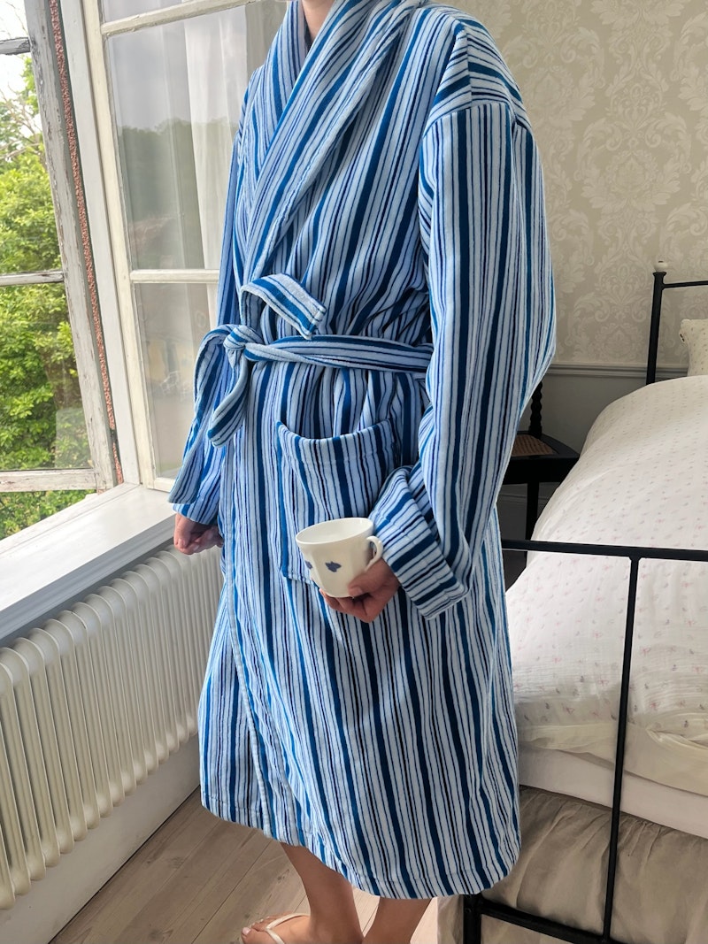 Essential Robe Blue Stripe