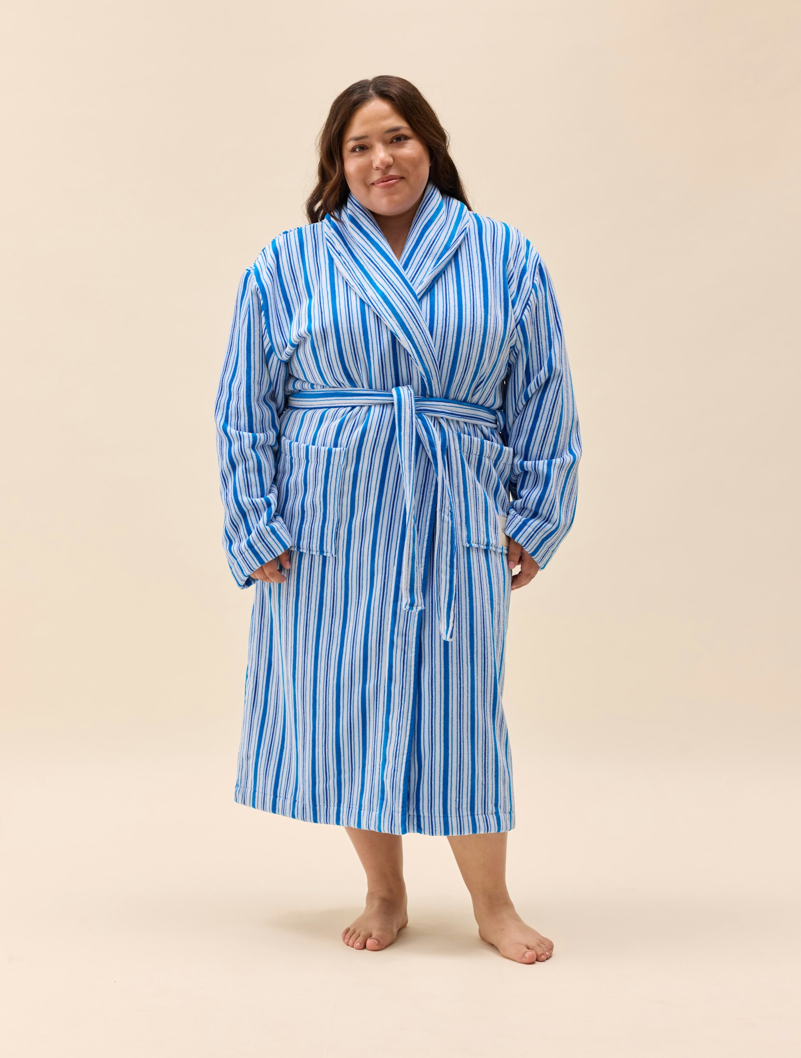 Essential Robe Blue Stripe