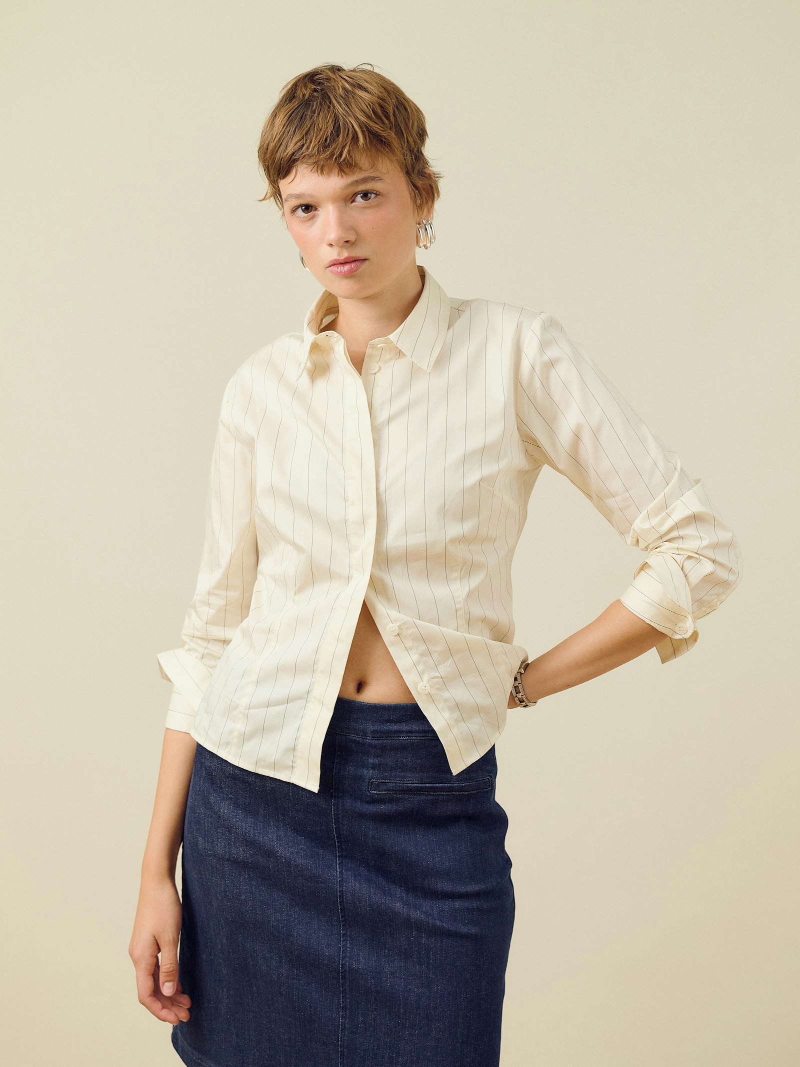 Fitted Shirt Pinstripe
