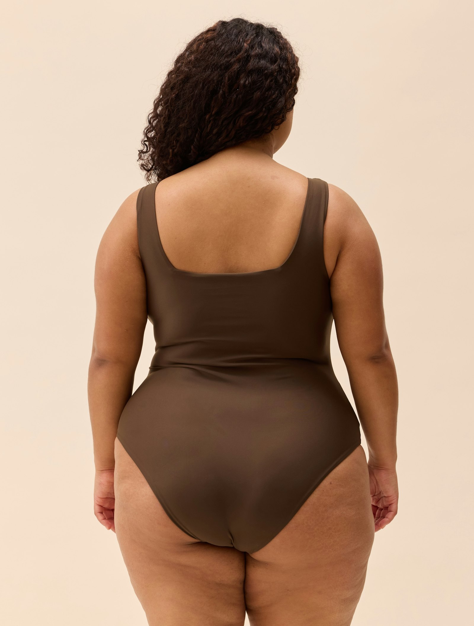 Square Neck Swimsuit Cocoa