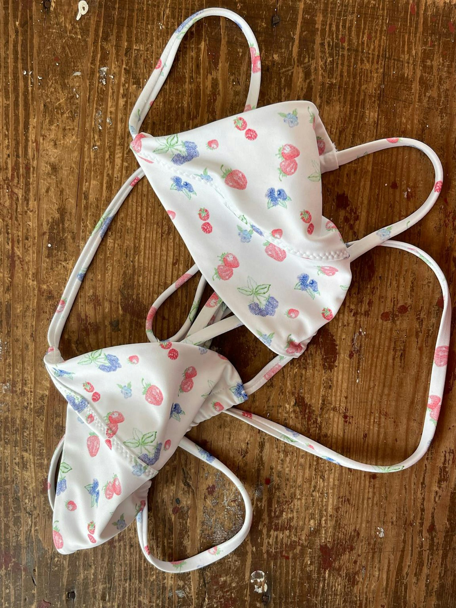 Triangle Bikini Top Summer Berries