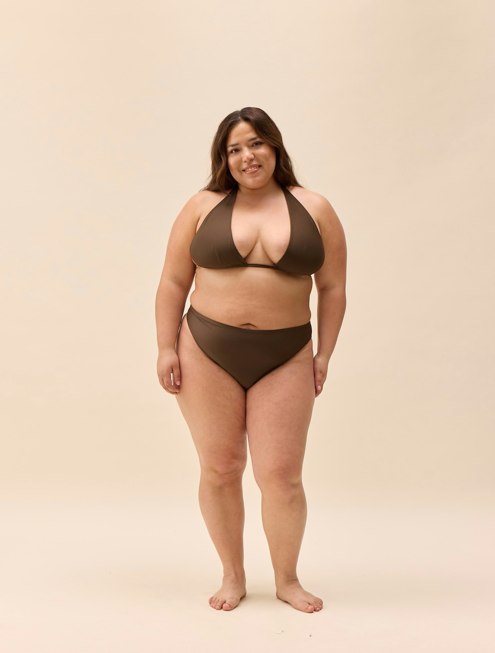 Halterneck Bikini Top Cocoa