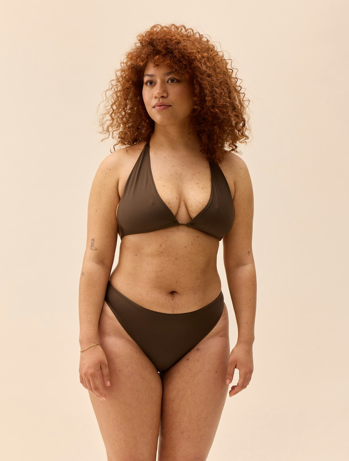 Halterneck Bikini Top Cocoa