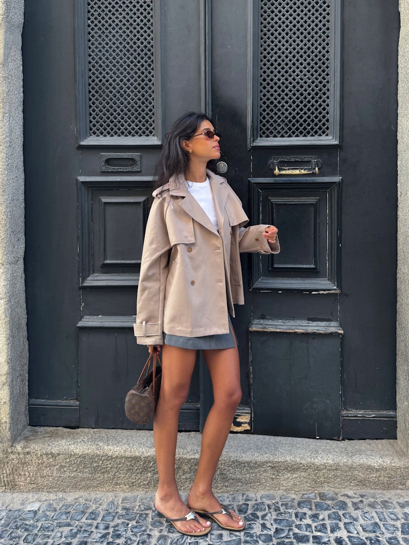 Short Trench Coat Sand