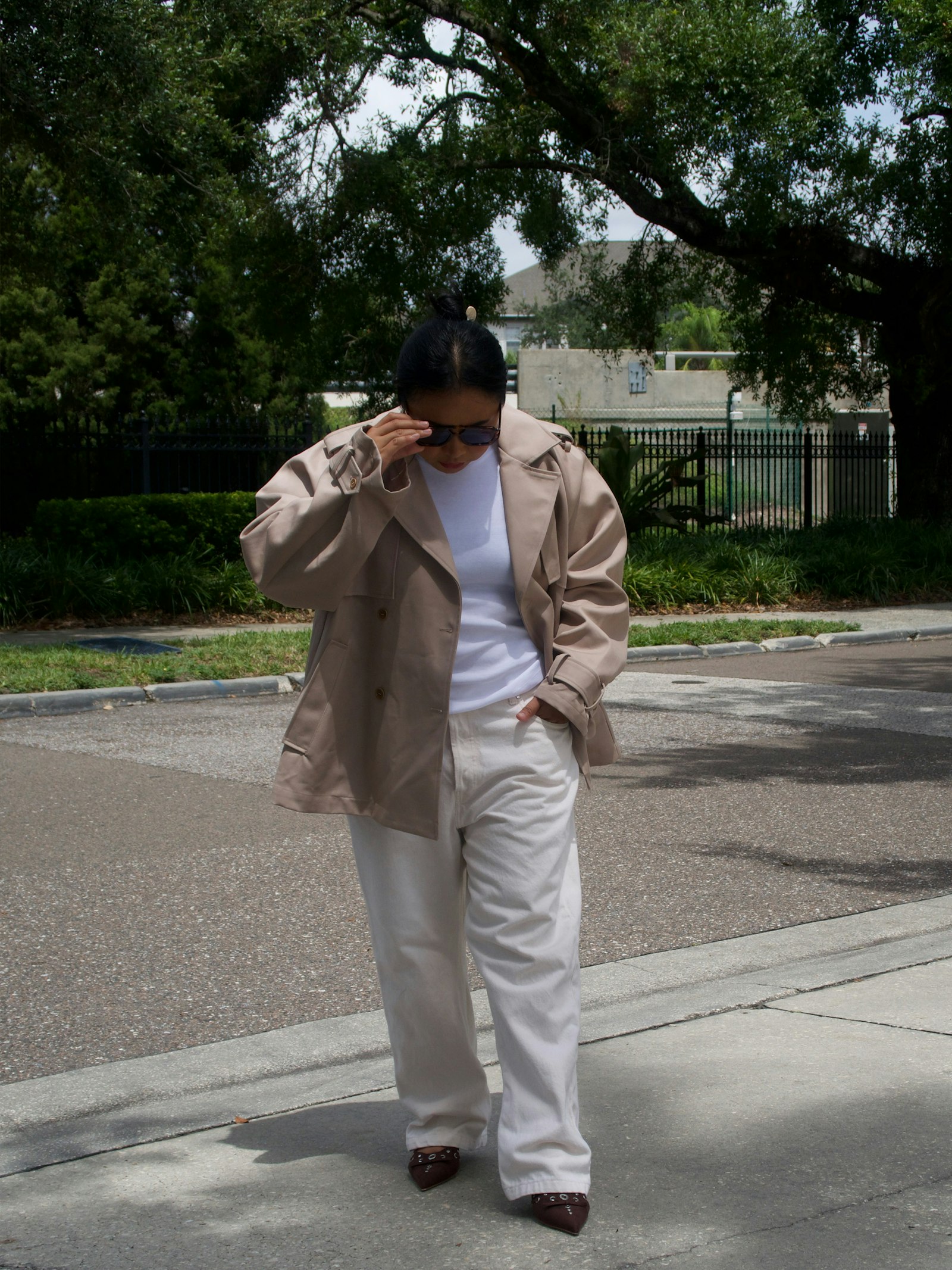 Short Trench Coat Sand