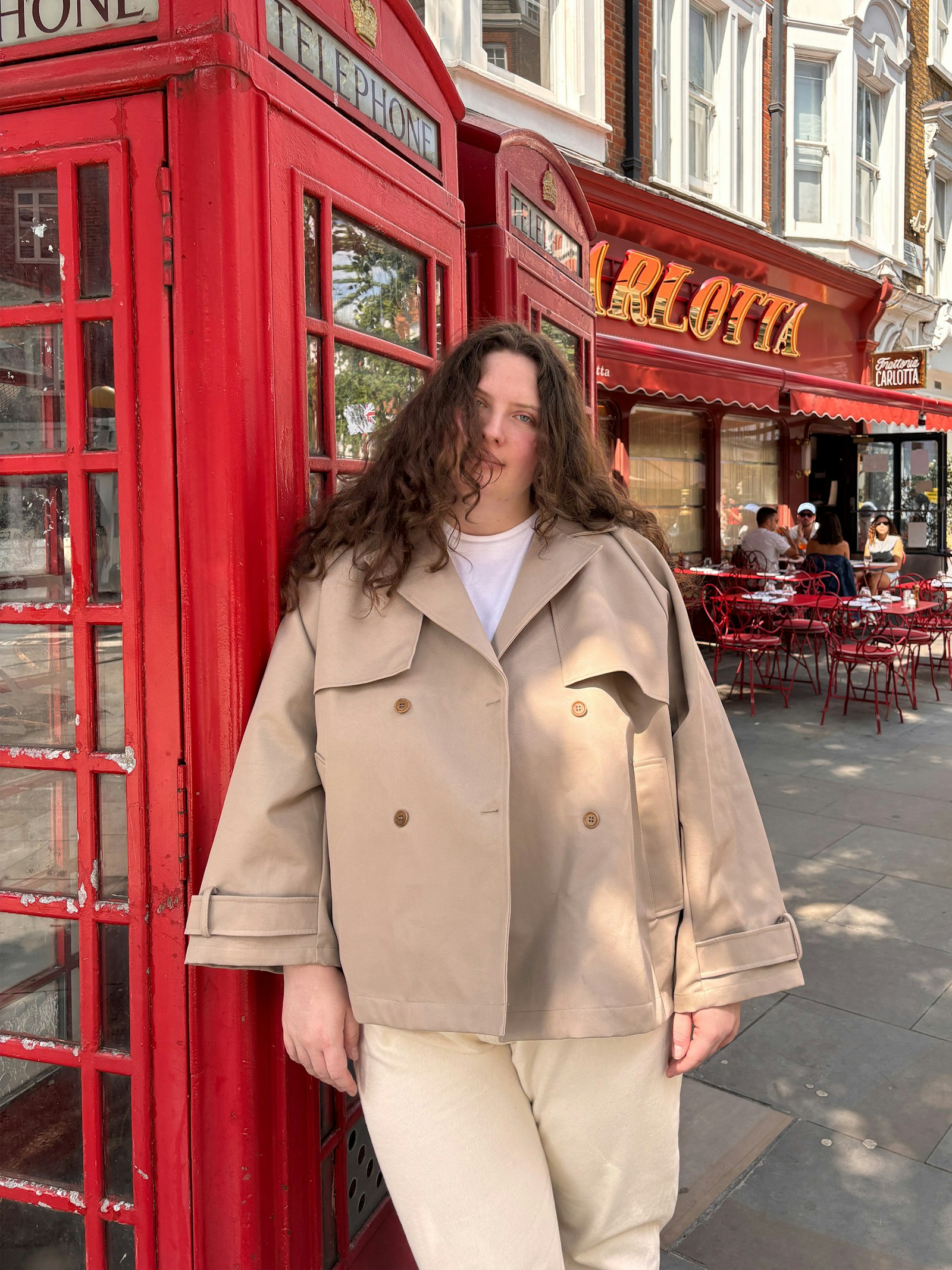 Short Trench Coat Sand