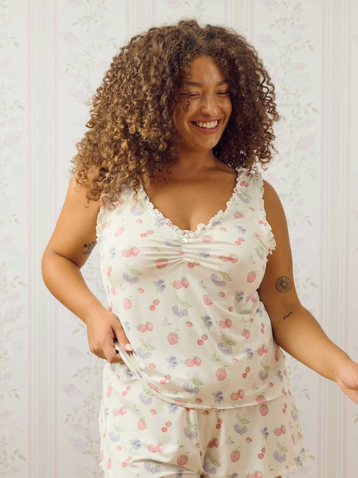 Go Slow Frill Camisole Summer Berries