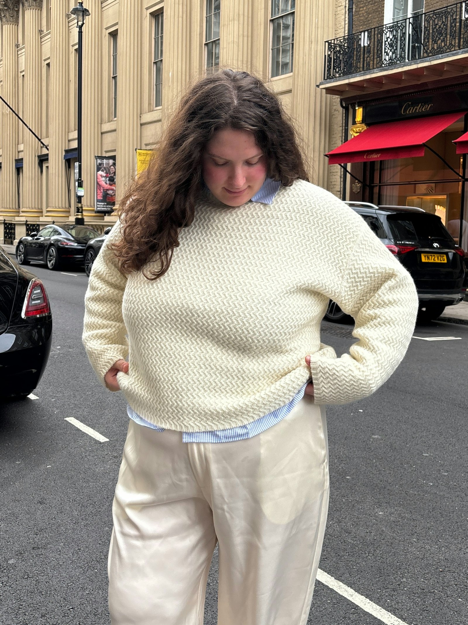Structured Wool Sweater Cream