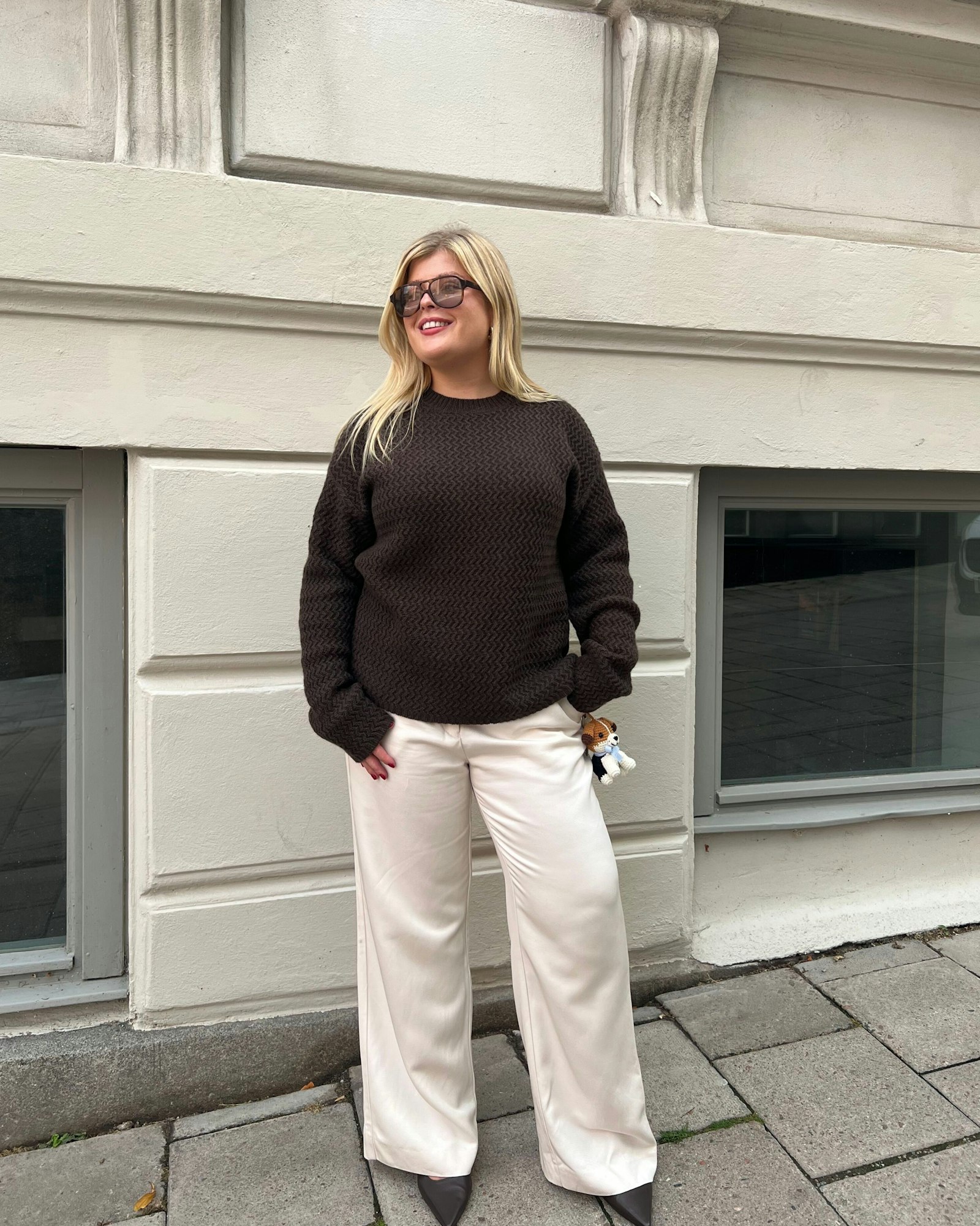 Structured Wool Sweater Dark Chocolate