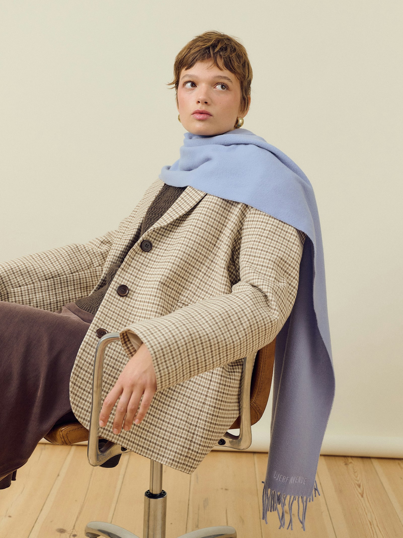 Wool Scarf Dove Blue