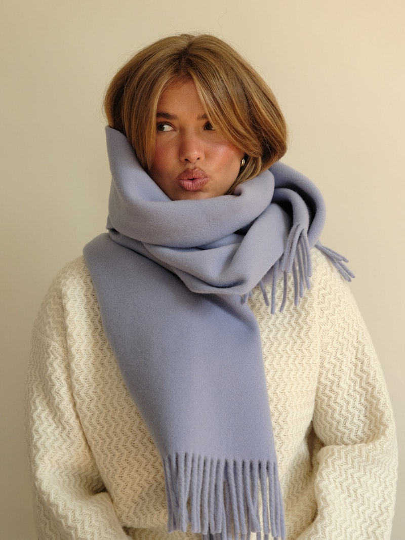 Wool Scarf Dove Blue