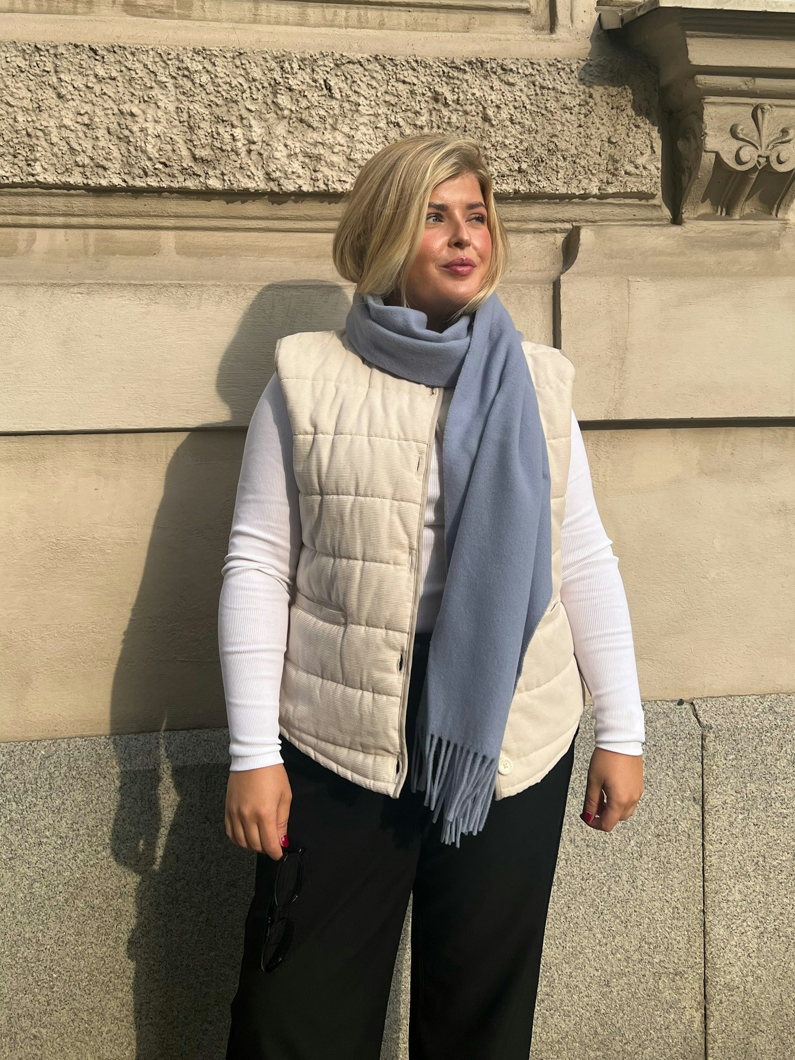 Wool Scarf Dove Blue