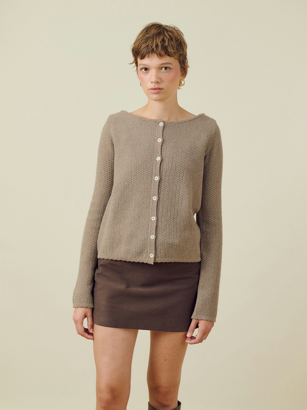 Amorini Cardigan Wool Mole