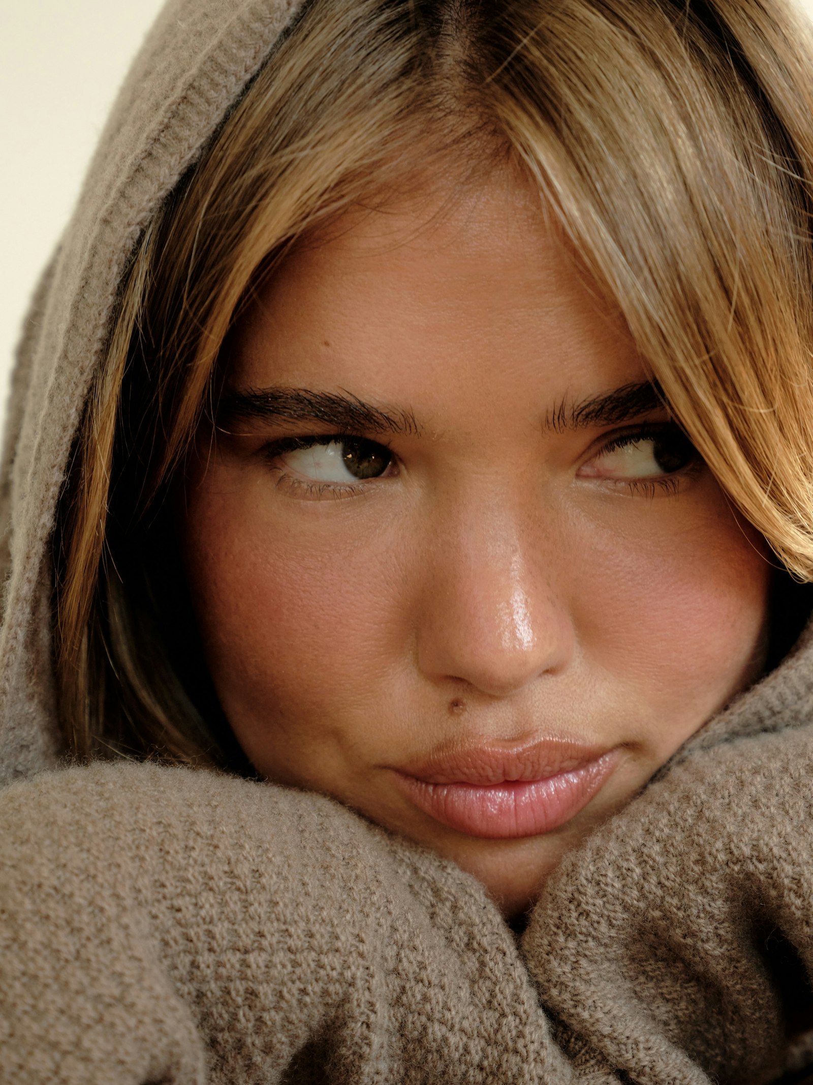 Amorini Wool Scarf Mole