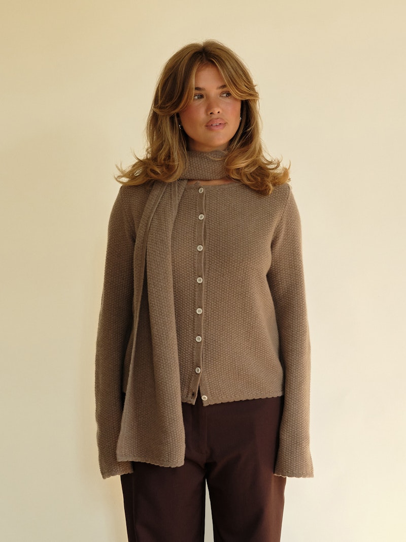Amorini Wool Scarf Mole