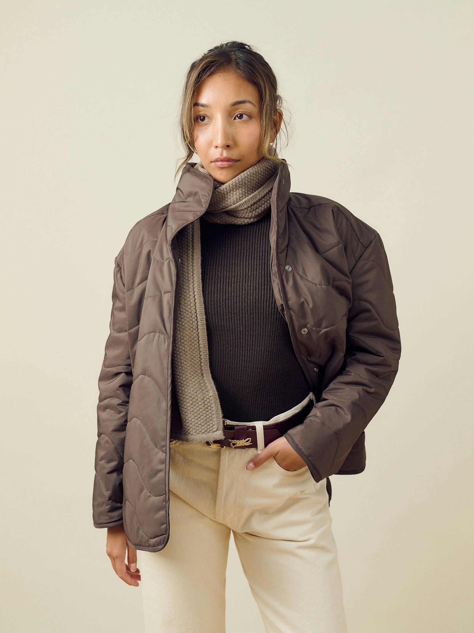 Amorini Wool Scarf Mole