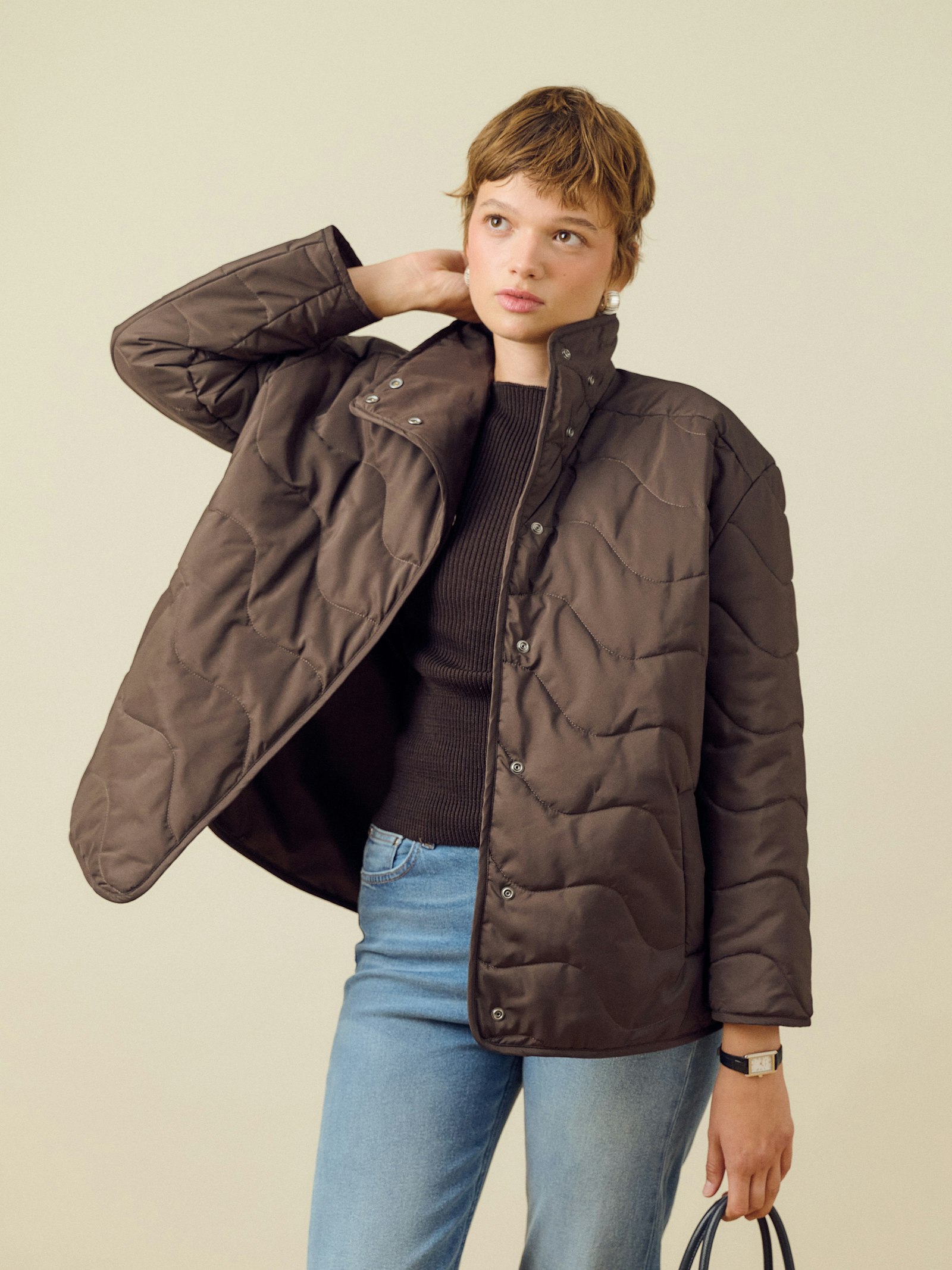 Quilted Jacket Espresso