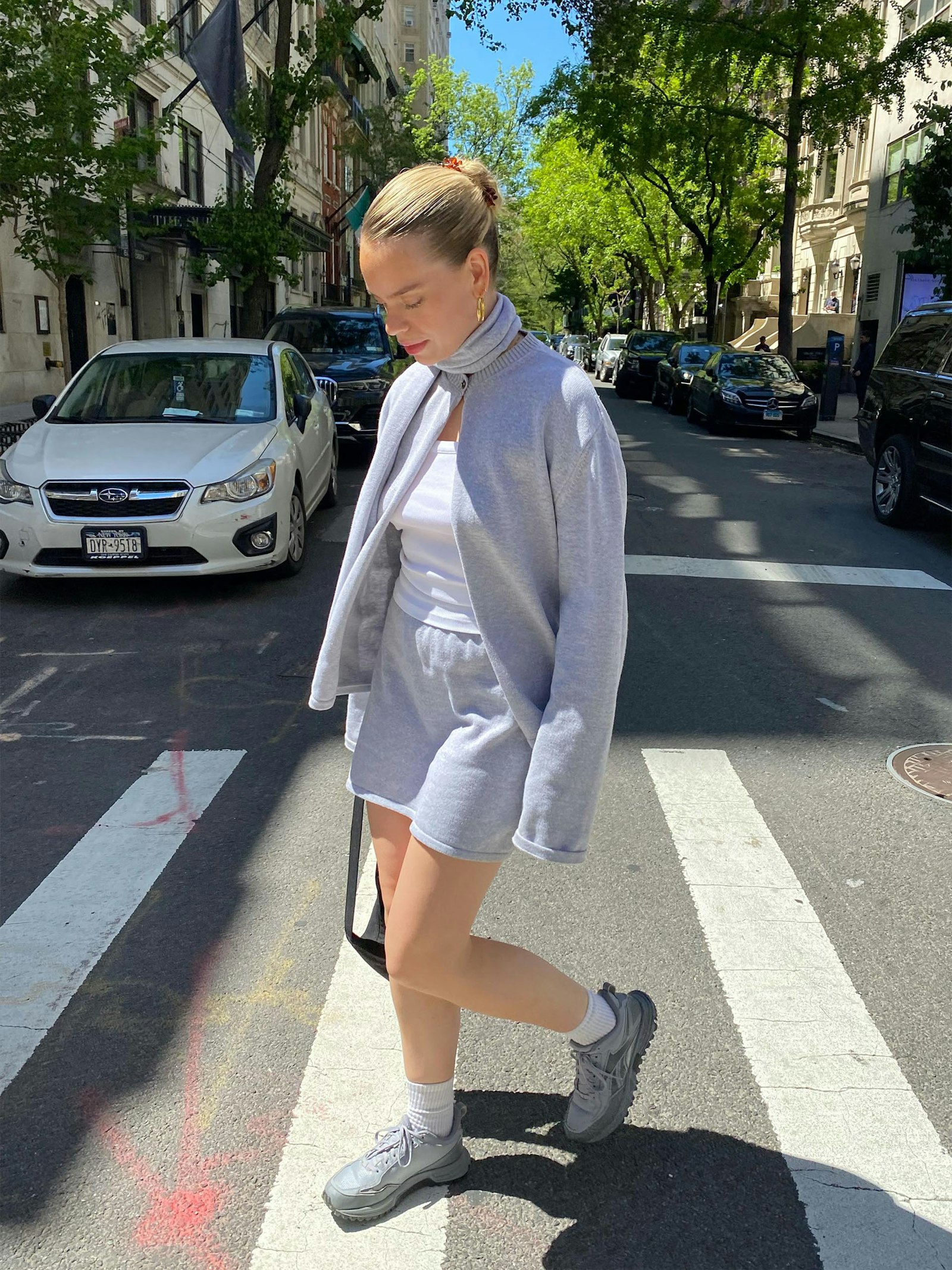 Button Up Cardigan Grey Melange