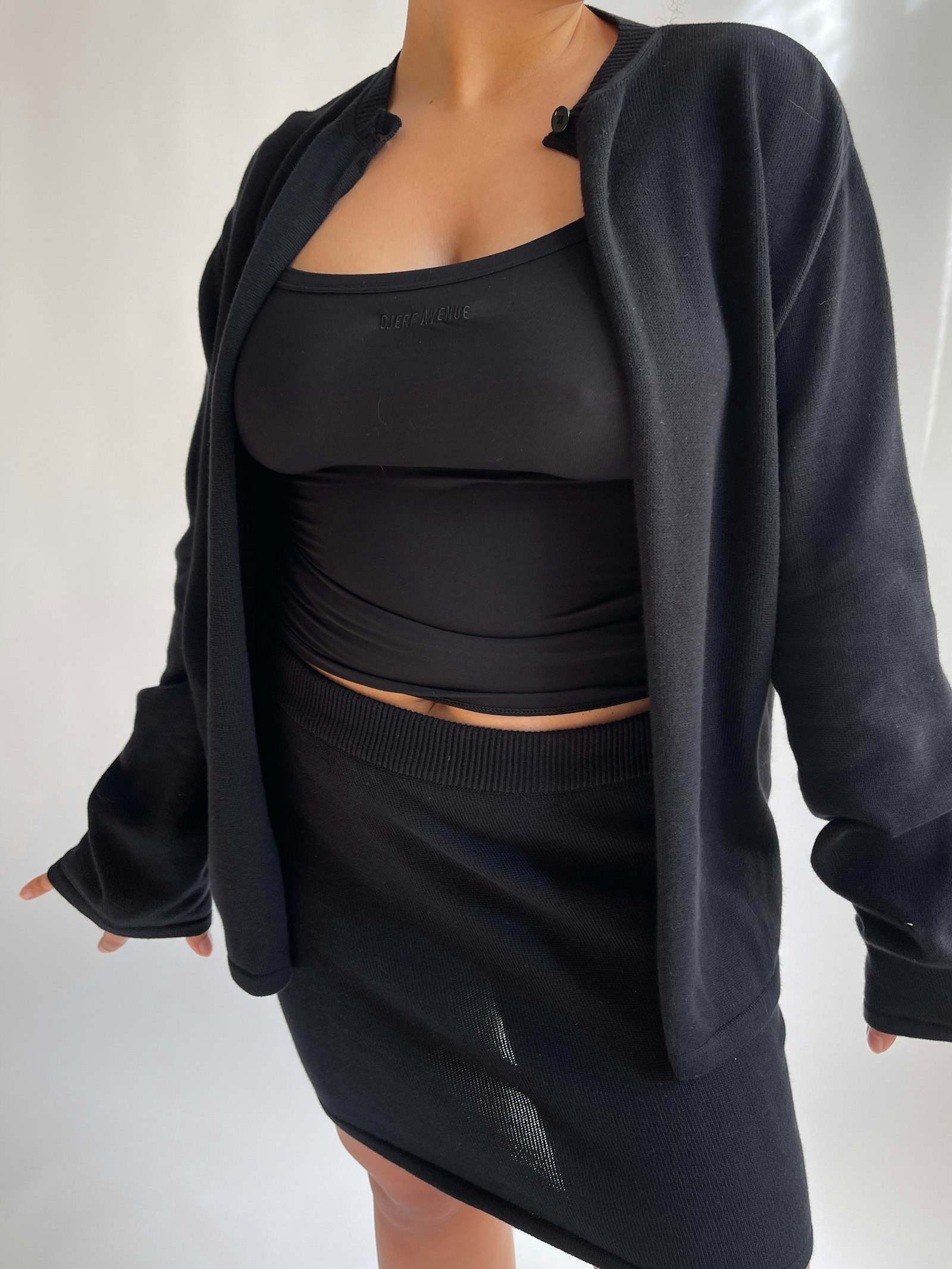 Button Up Cardigan Black